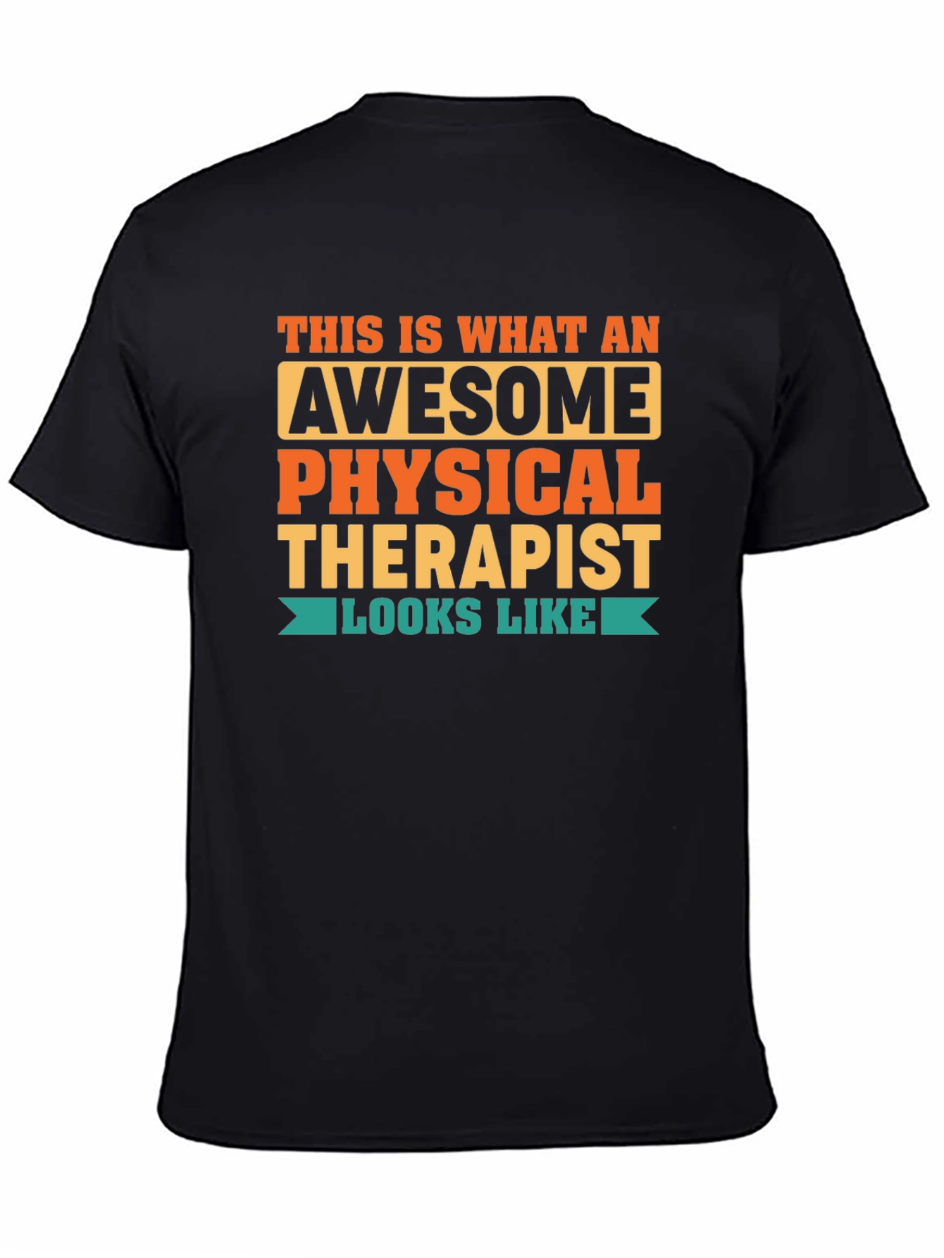 Black Awesome Physical Therapist T-Shirt view 4