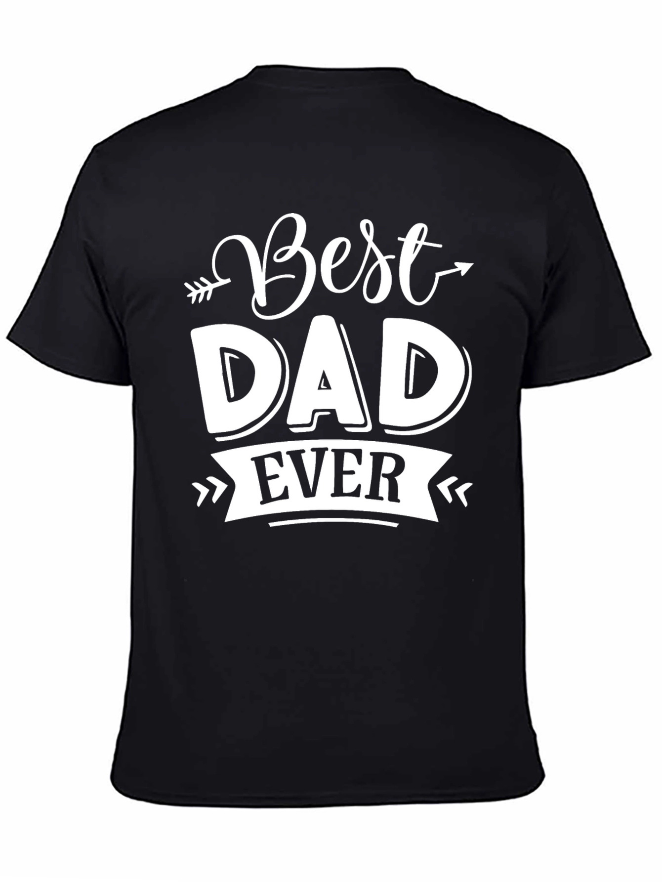 Black Best Dad Ever Graphic Tee - Black T-Shirt view 4