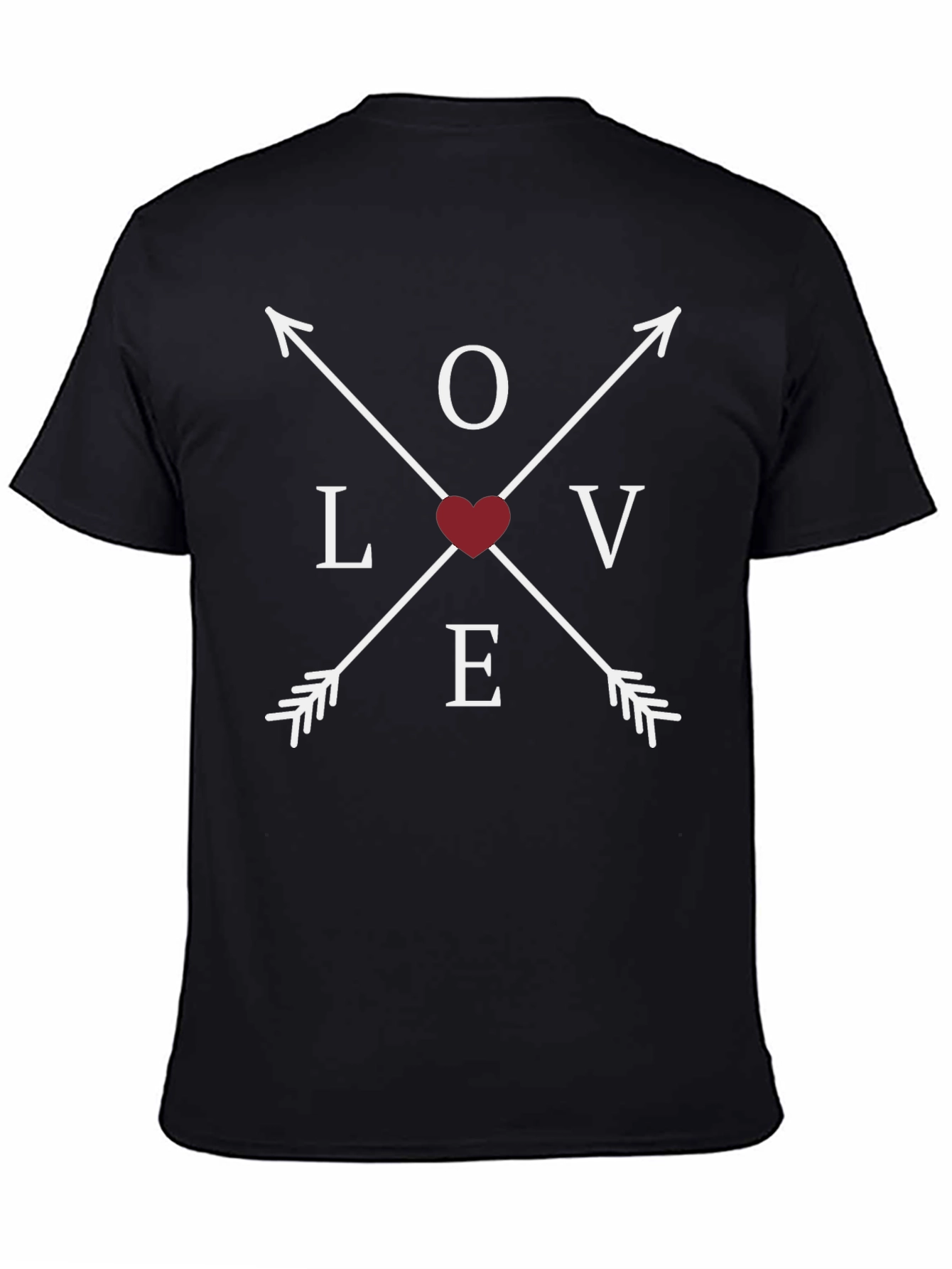 Black Love Arrows Graphic Tee - Valentine's Day Gift view 4