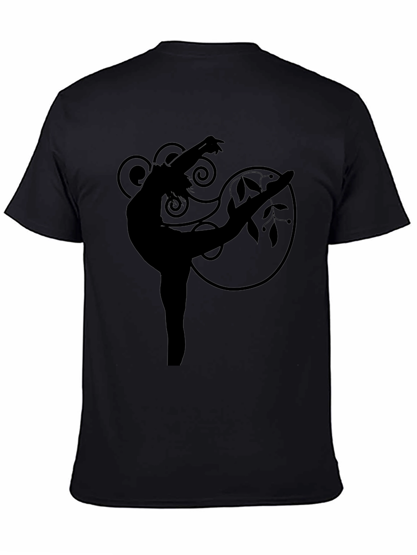 Black Elegant Dancer Graphic Tee - Black view 4