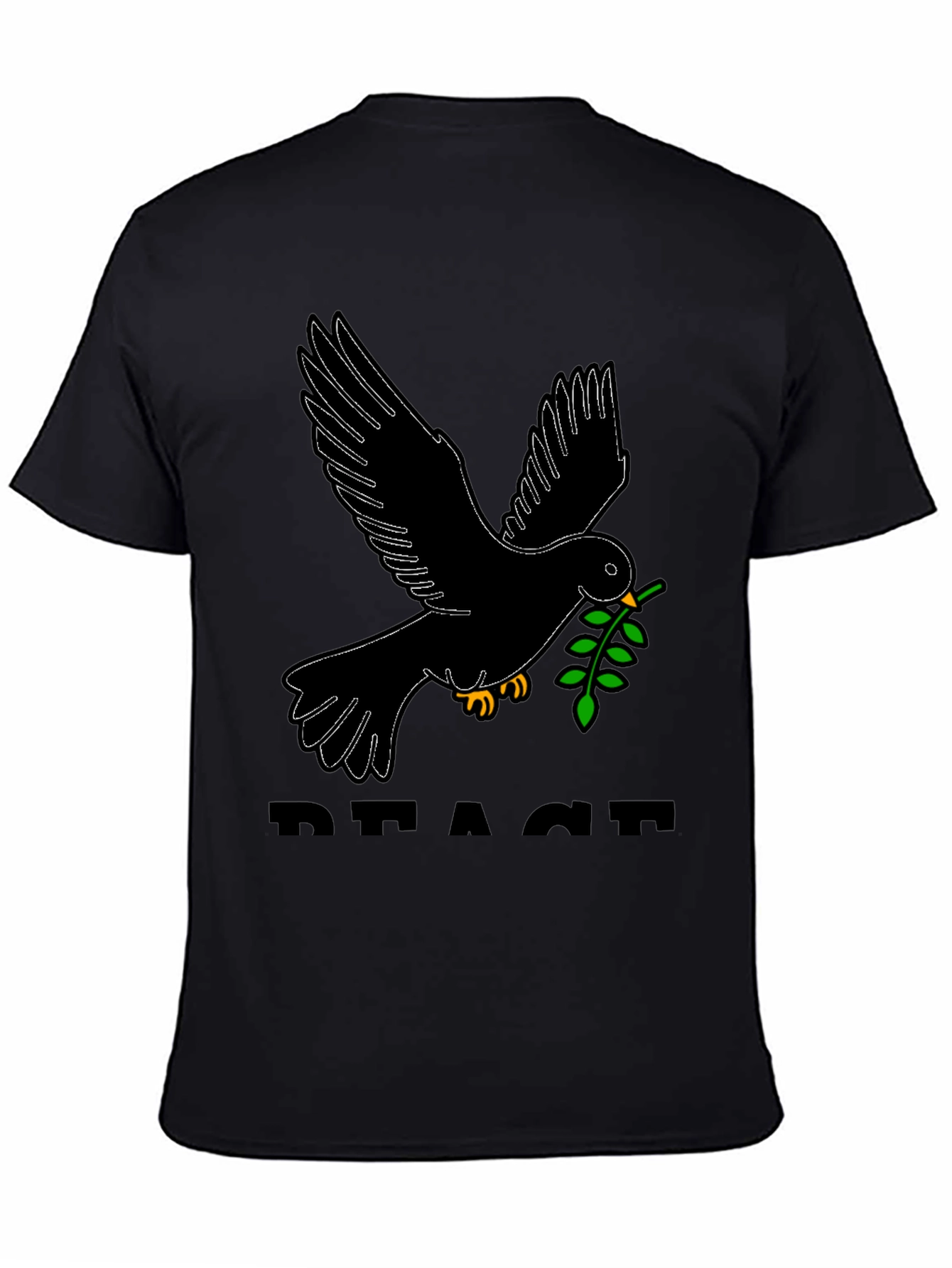 Black Peace Dove Graphic Tee - Black view 4