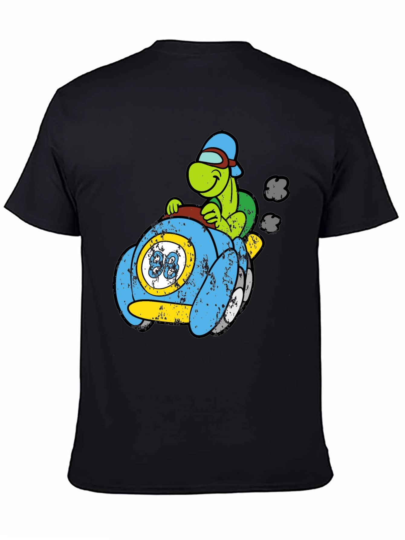 Black Turtle Car Graphic Tee - Unique Cartoon Design view 4