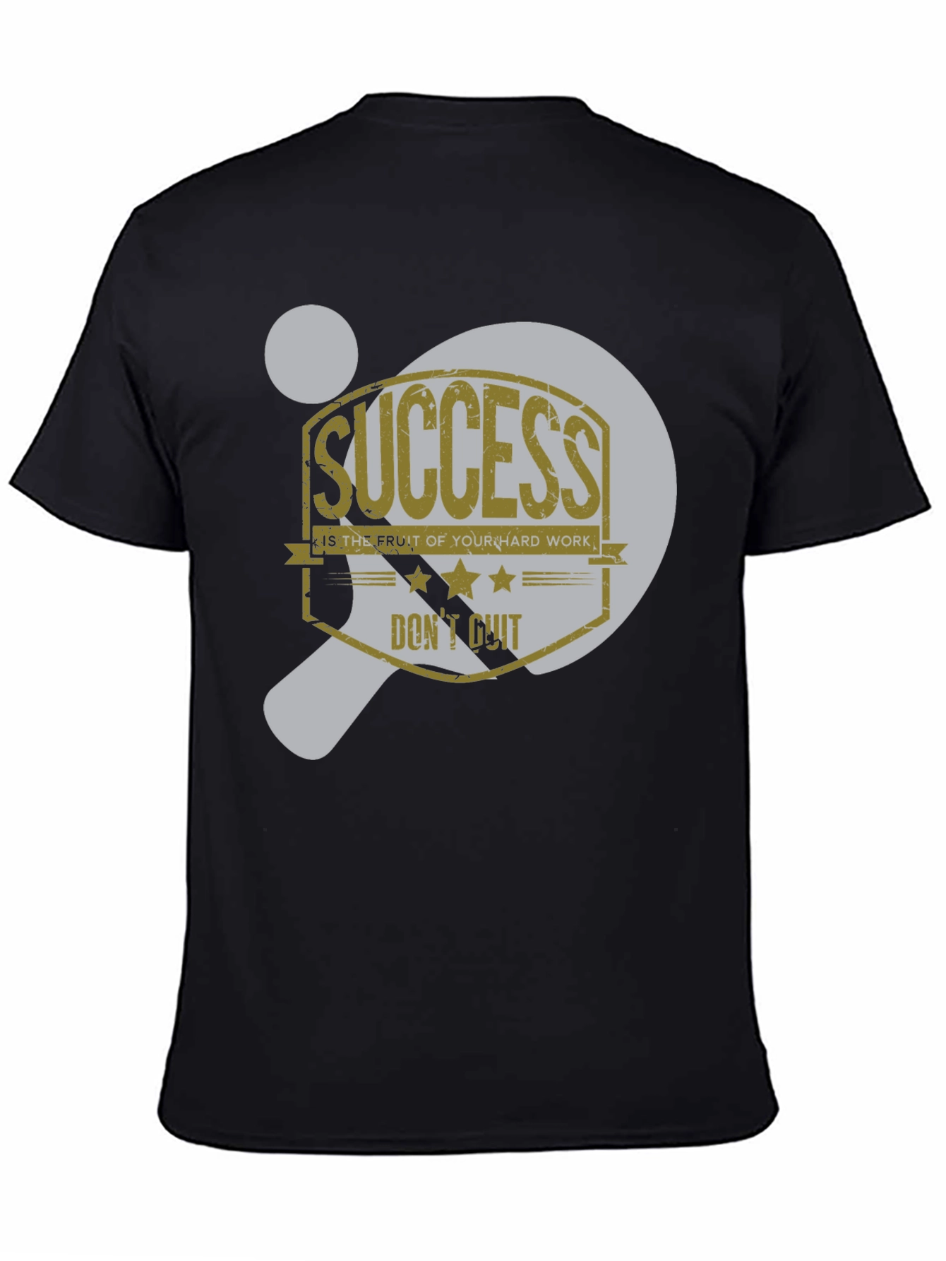 Black Success Motivational Graphic T-Shirt view 4