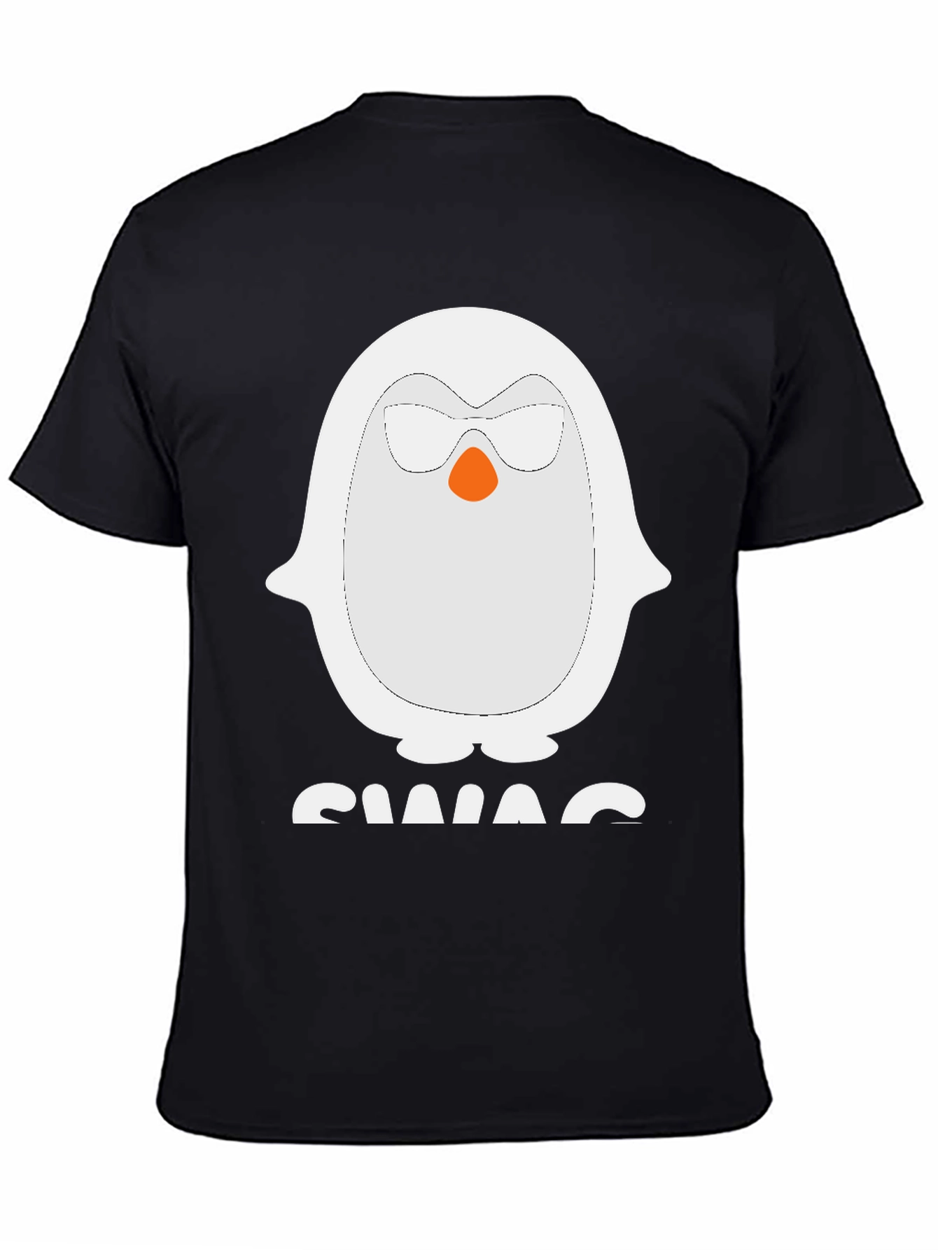 Black Cool Penguin Swag T-Shirt view 4