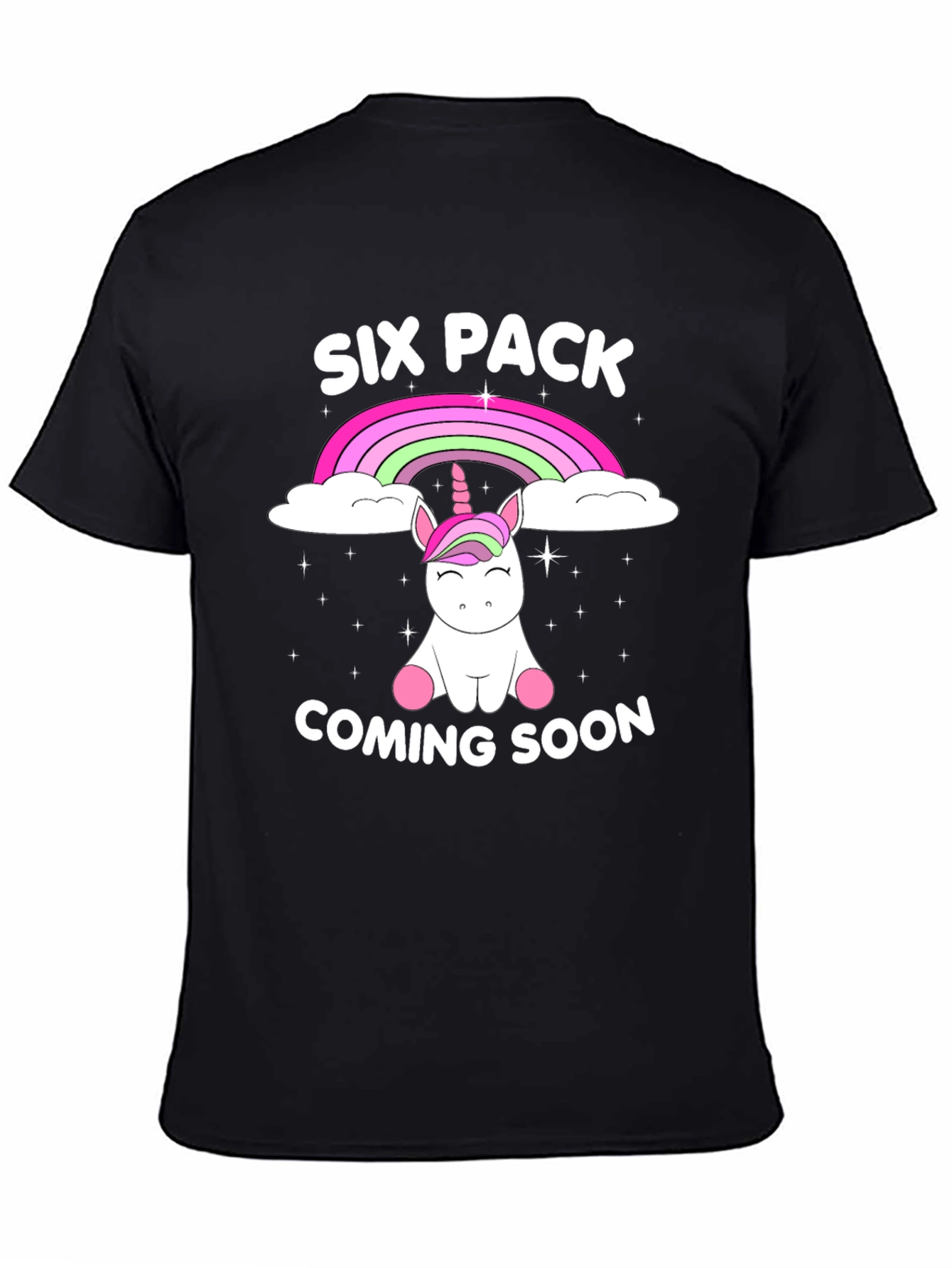Black Unicorn Six Pack Coming Soon T-Shirt view 4