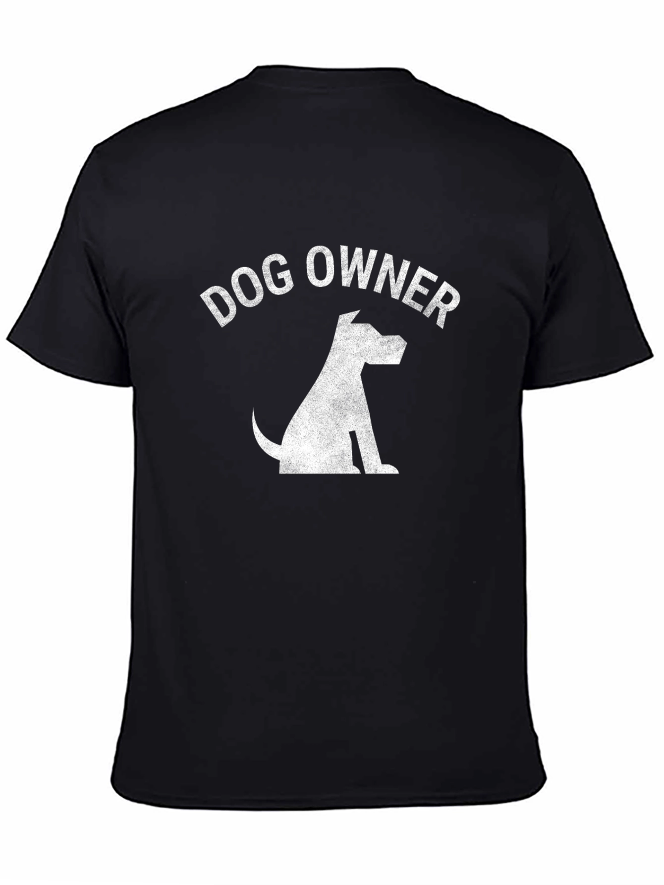 Black Dog Owner Graphic Tee - Black Cotton Casual T-Shirt view 4