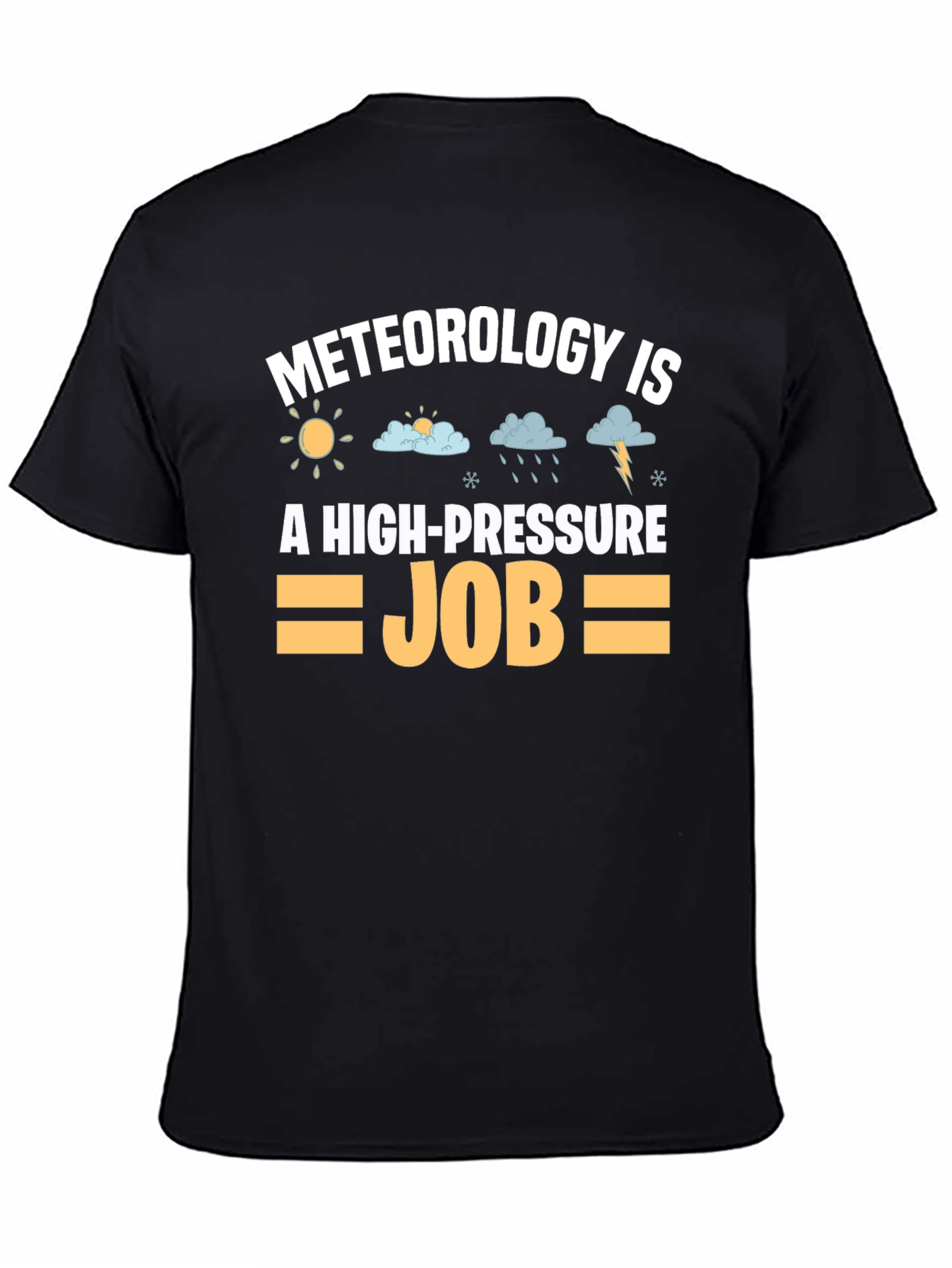 Black Meteorology High Pressure Job Graphic Tee view 4
