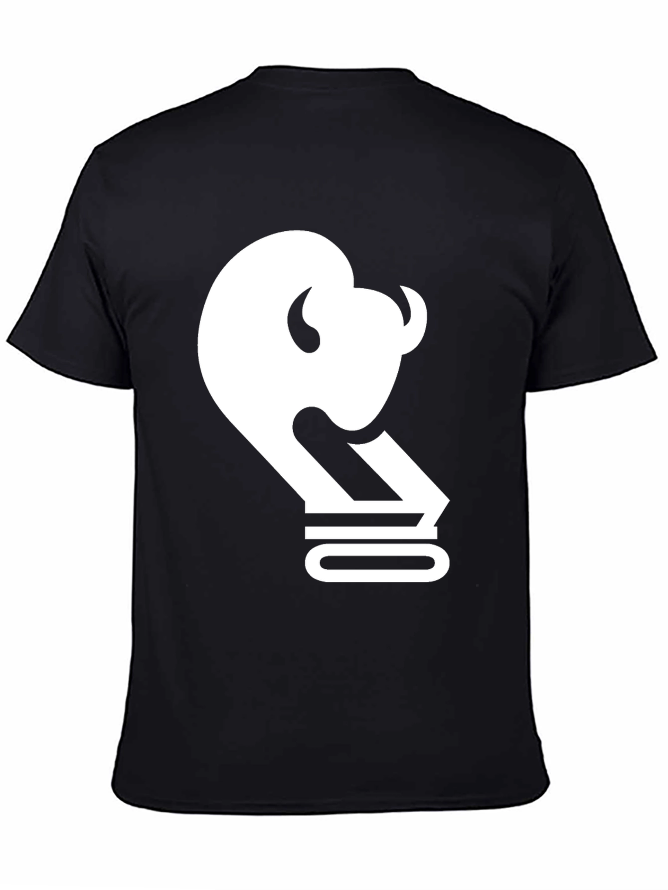 Black Buffalo Outline Graphic Tee - Black view 4