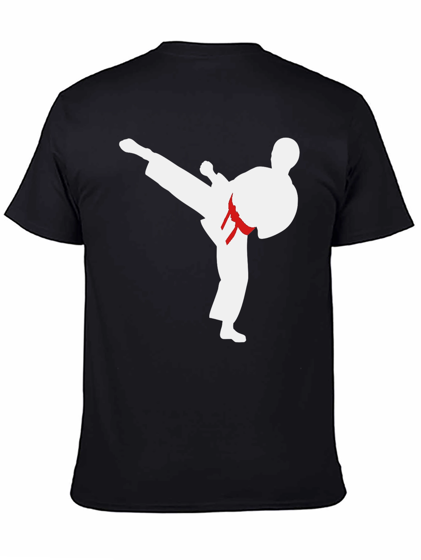 Black Karate Kick Graphic T-Shirt - Black view 4
