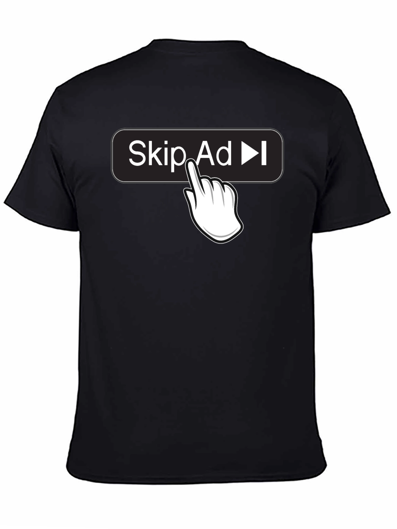 Black Skip Ad Funny Humor Novelty T-Shirt view 4