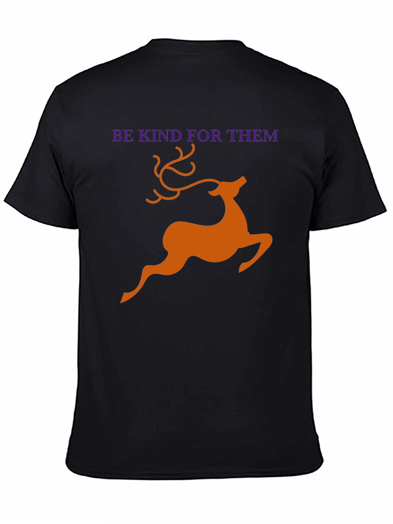 Black Be Kind For Them Deer Graphic T-Shirt view 4