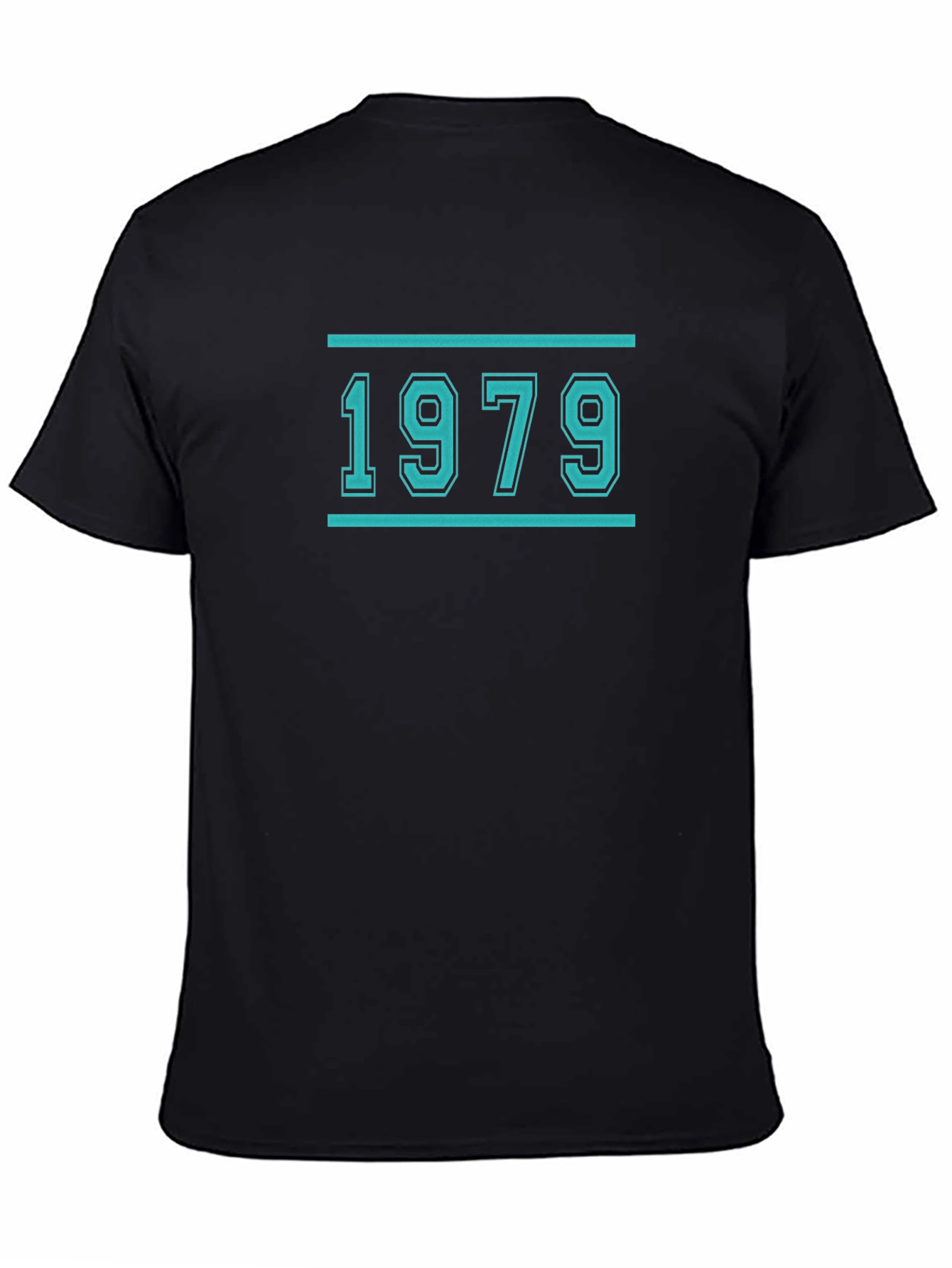 Black 1979 Graphic Tee - Retro Birthday Shirt view 4