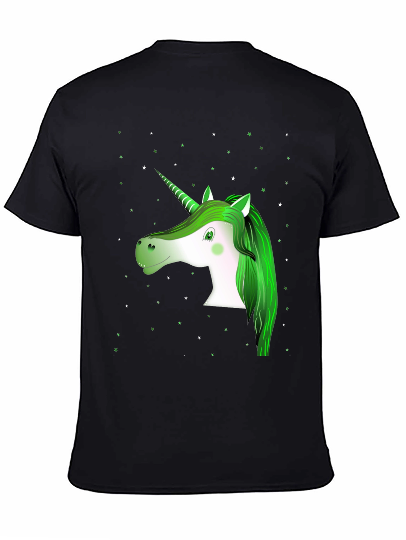 Black Unicorn Graphic Tee - Black Cotton Blend view 4