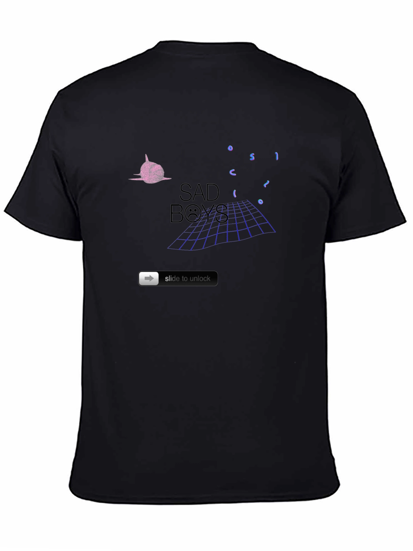 Black Sad Boys Graphic Print T-Shirt - Black view 4