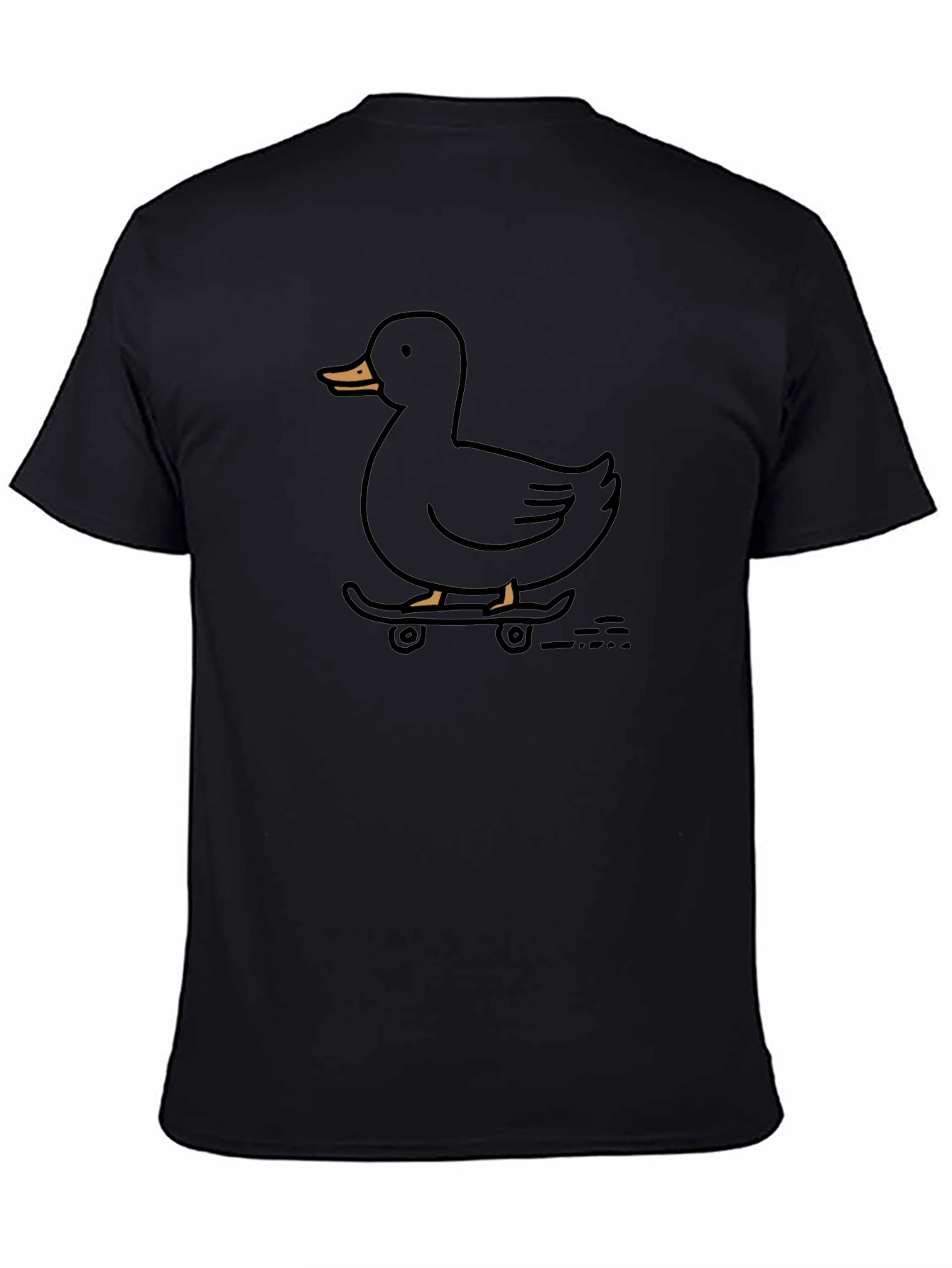 Black Duck Skateboarder T-Shirt - Cool Graphic Tee view 4