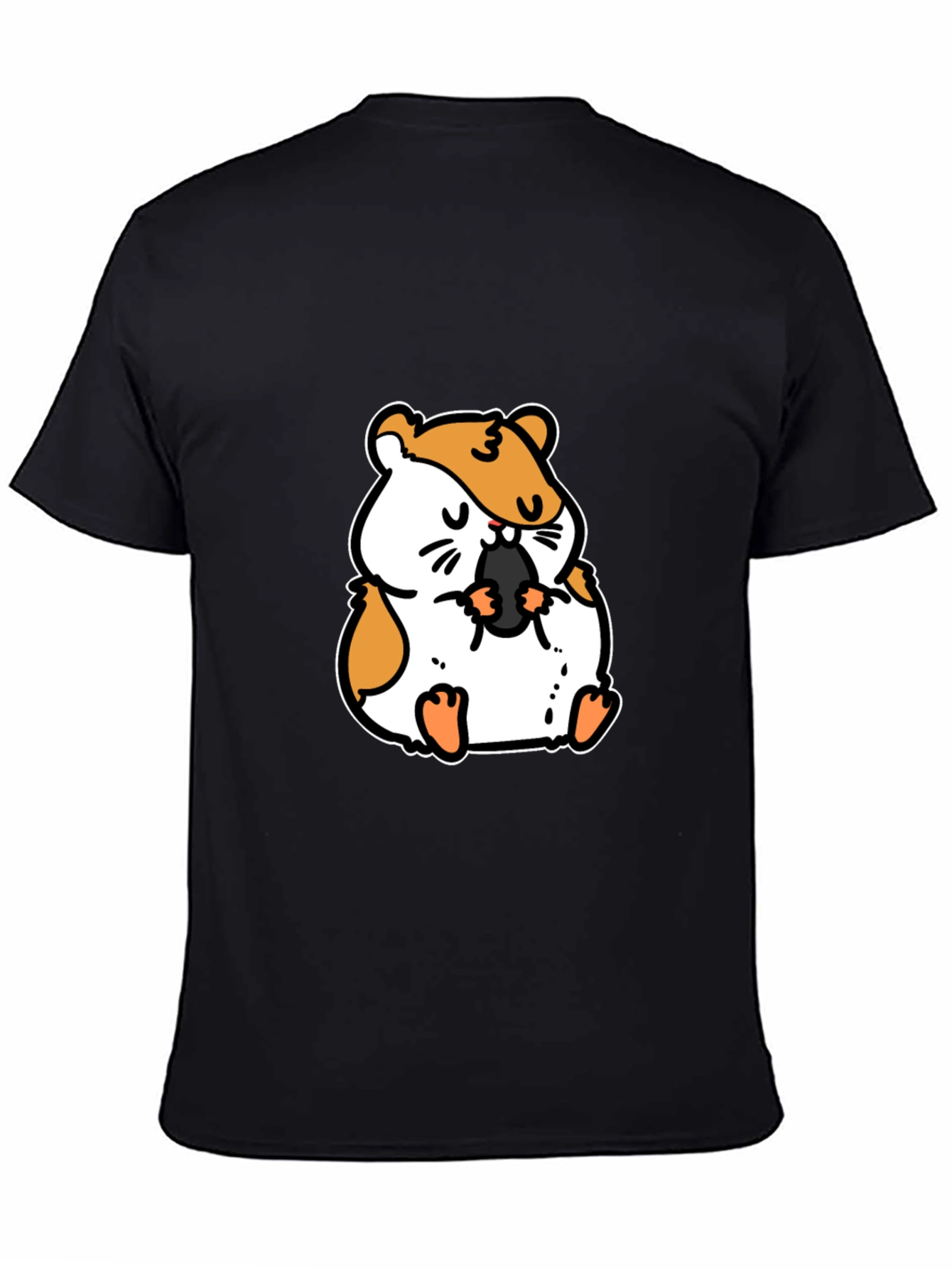 Black Hamster Graphic Tee - Cute Animal T-Shirt view 4