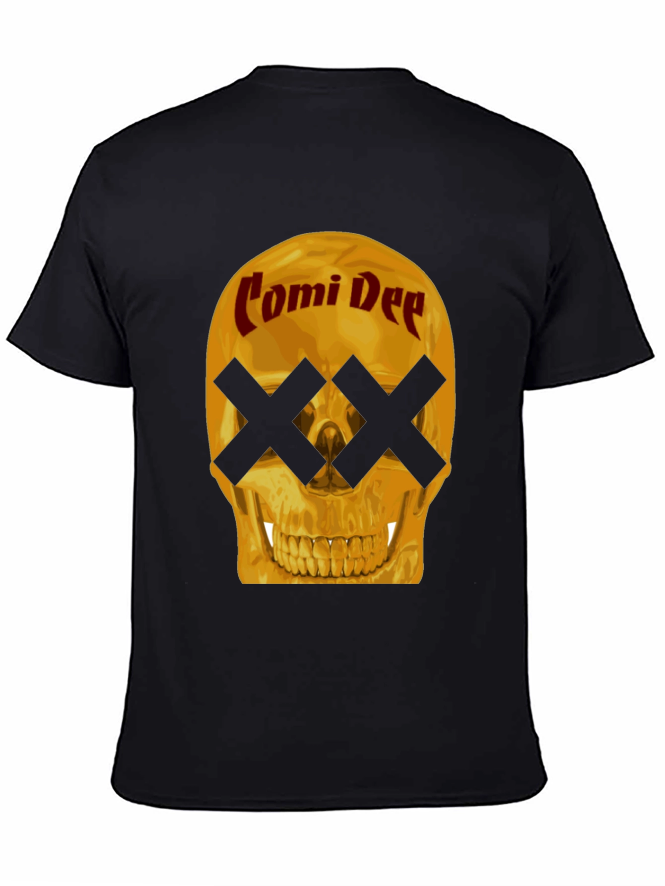 Black Comi Dee Skull T-Shirt - Black Graphic Tee view 4