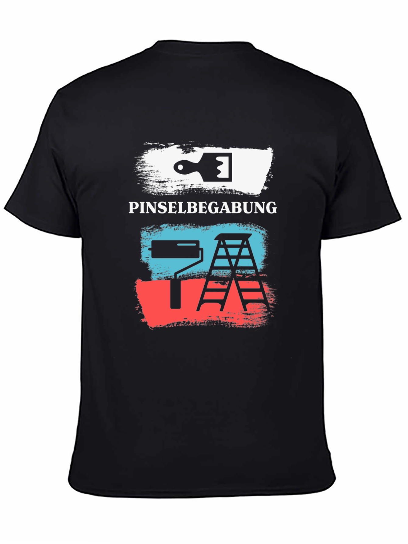 Black Pinselbegabung Painting T-Shirt view 4