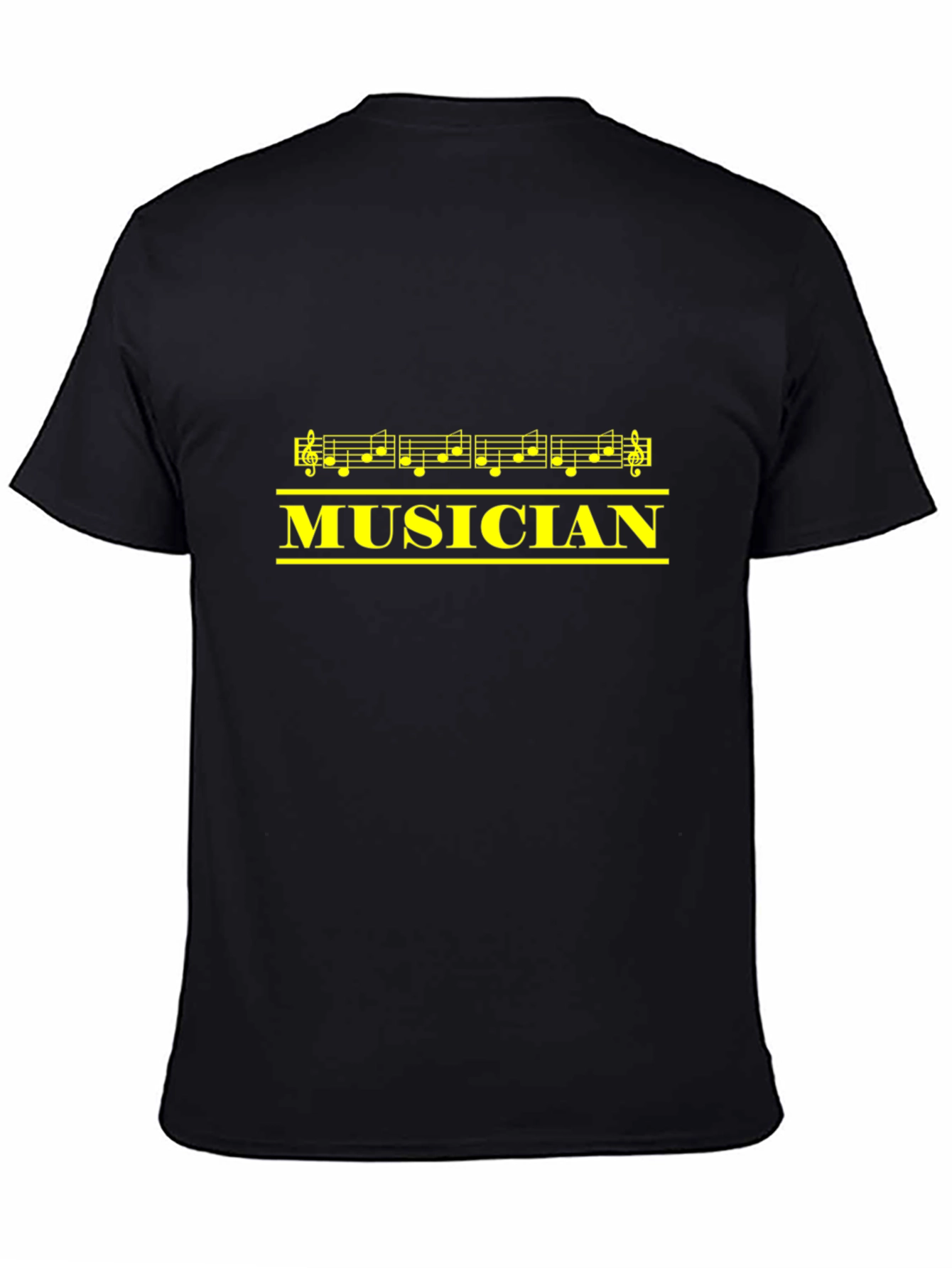 Black Musician Graphic Tee - Black Cotton Music Lover T-Shirt view 4