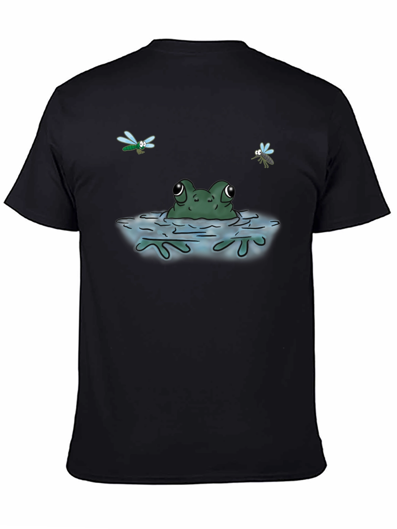 Black Frog in Water T-Shirt - Fun & Unique Graphic Tee view 4