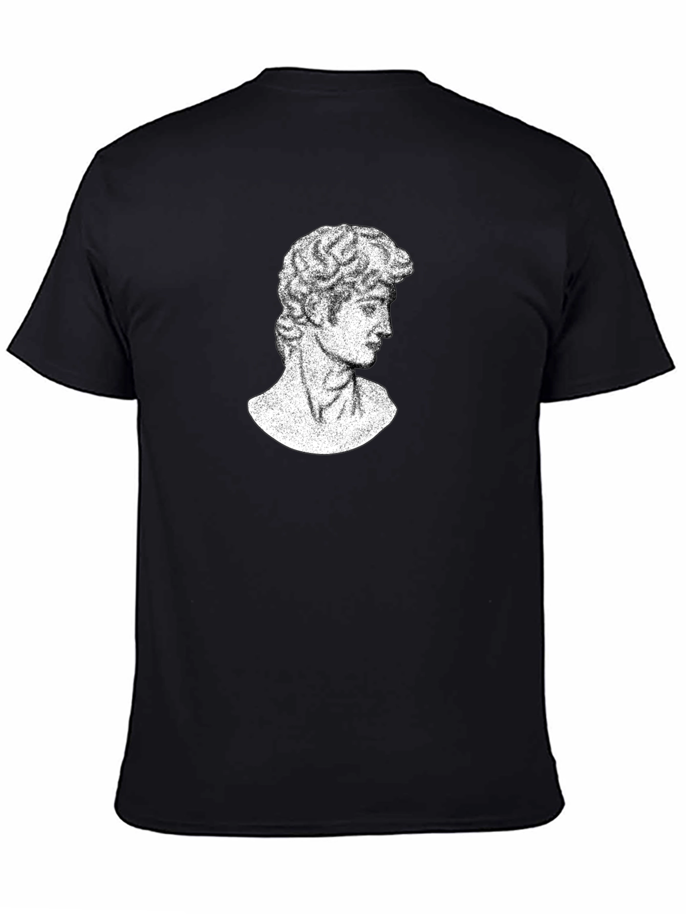 Black David Bust T-Shirt - Classic Art Graphic Tee view 4