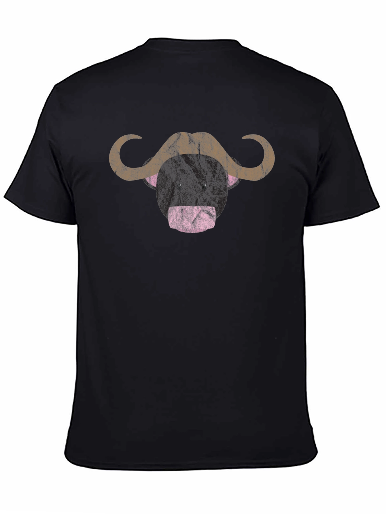Black Funny Buffalo T-Shirt - Cute Animal Graphic Tee view 4