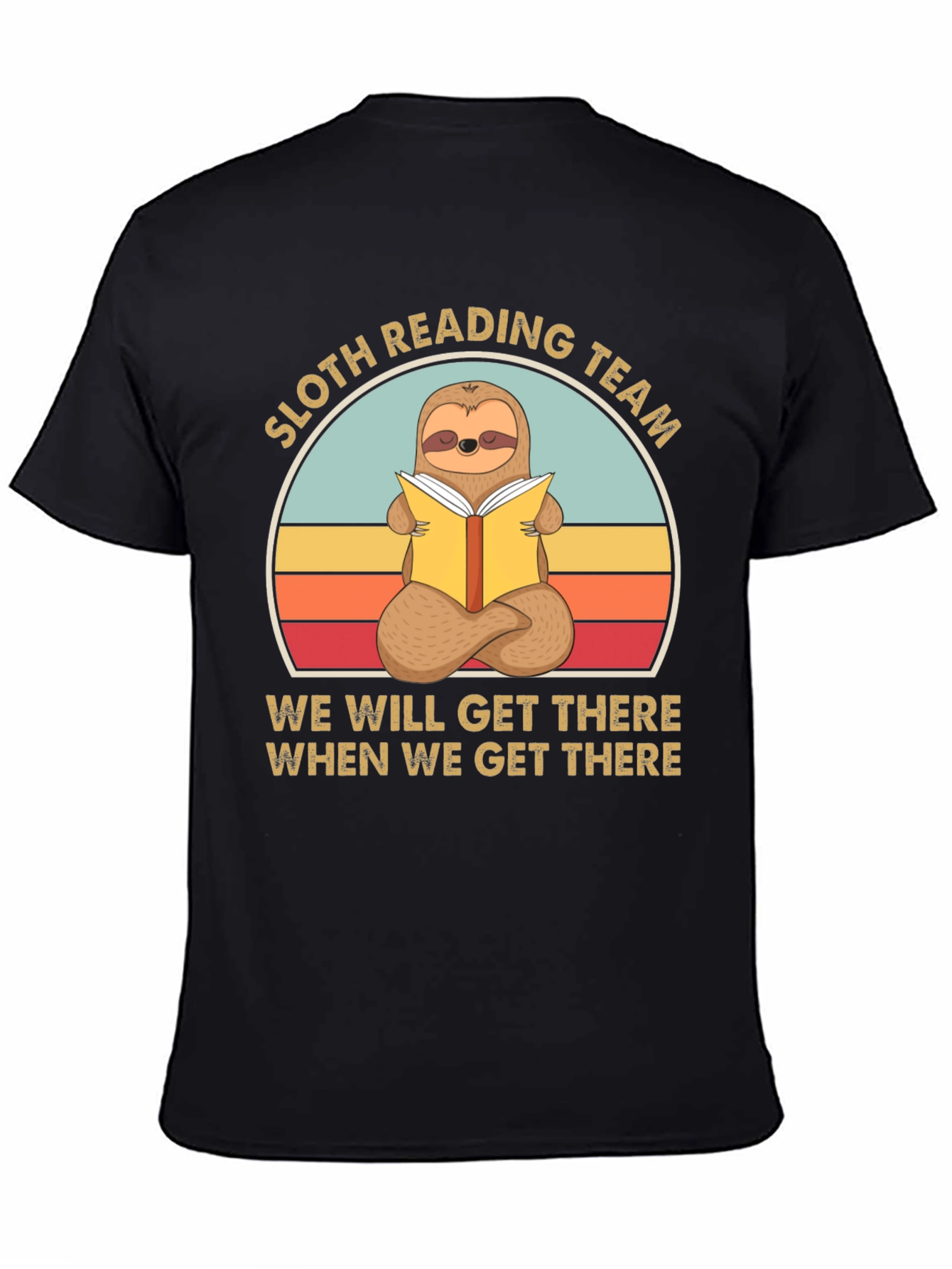 Black Sloth Reading Team Graphic Tee - Relaxed Fit view 4