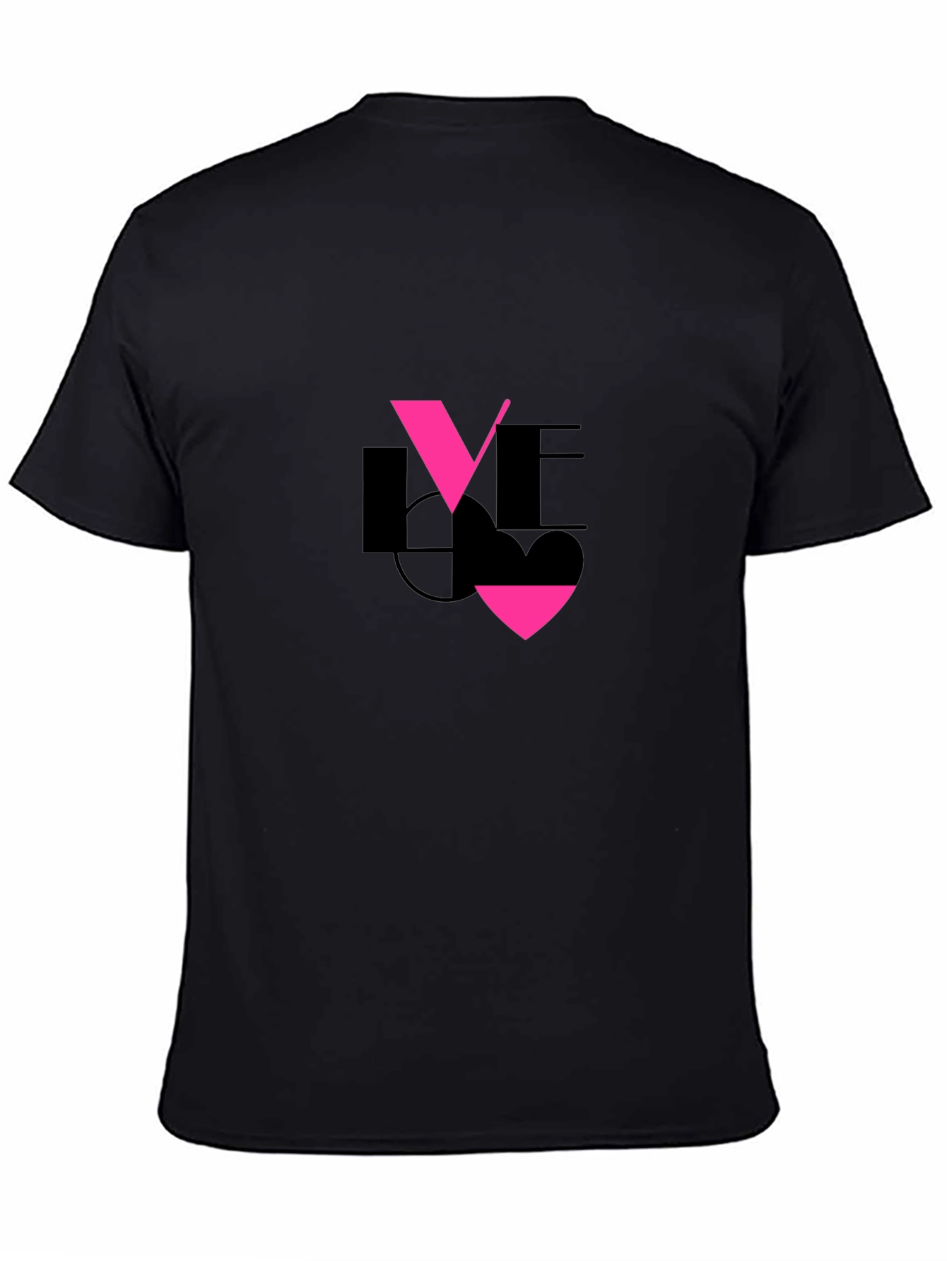 Black Love Graphic Black T-Shirt view 4