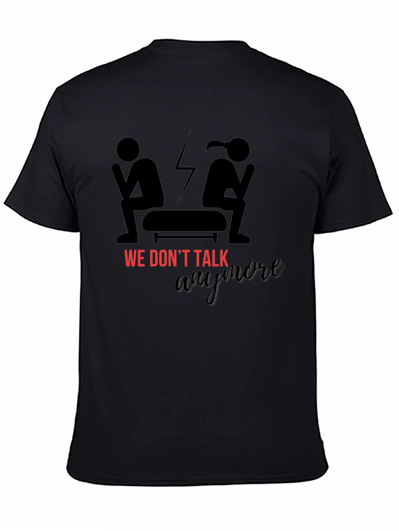 Black We Don't Talk Anymore Graphic T-Shirt view 4