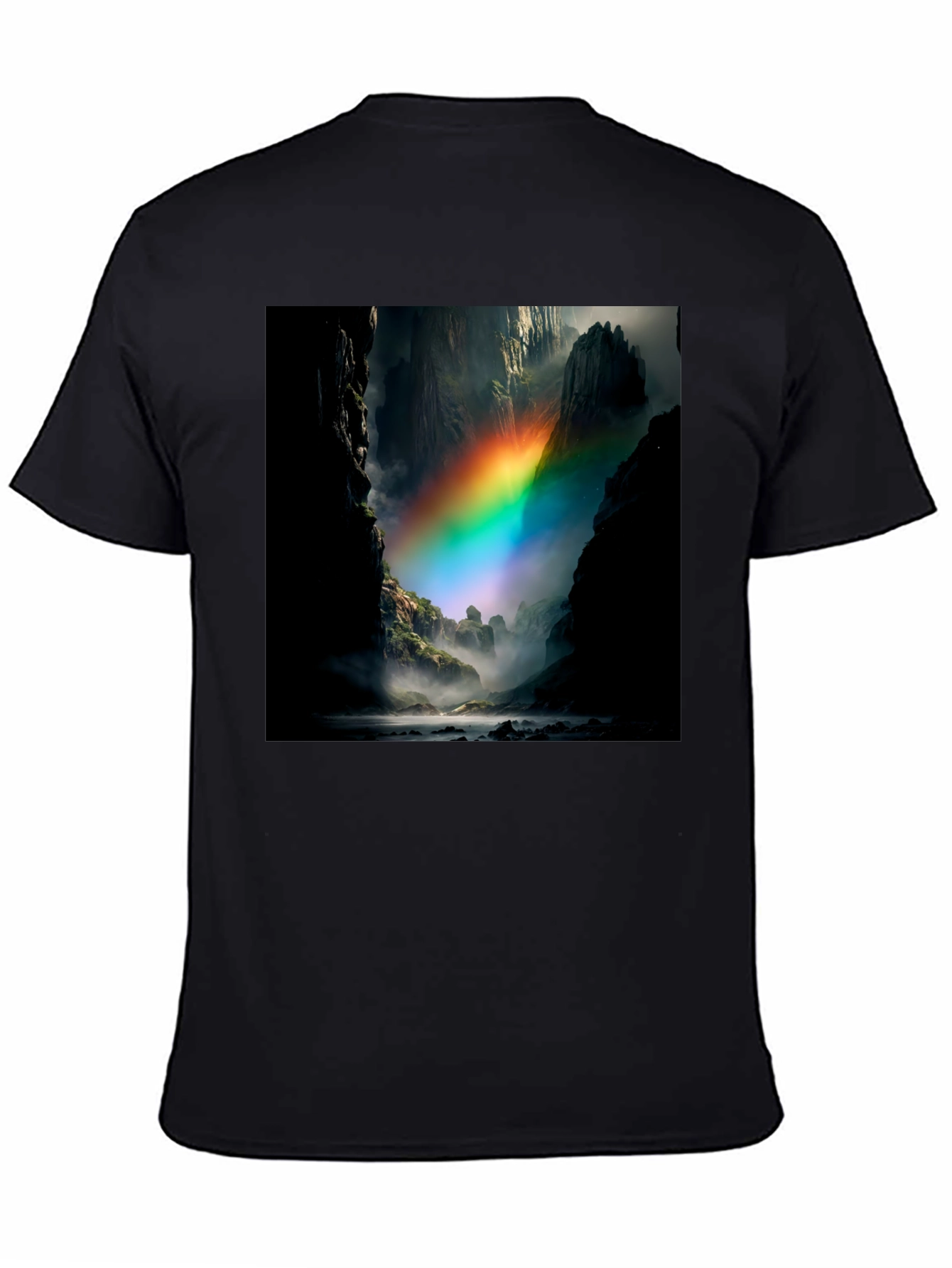 Black Rainbow Mountain T-Shirt view 4