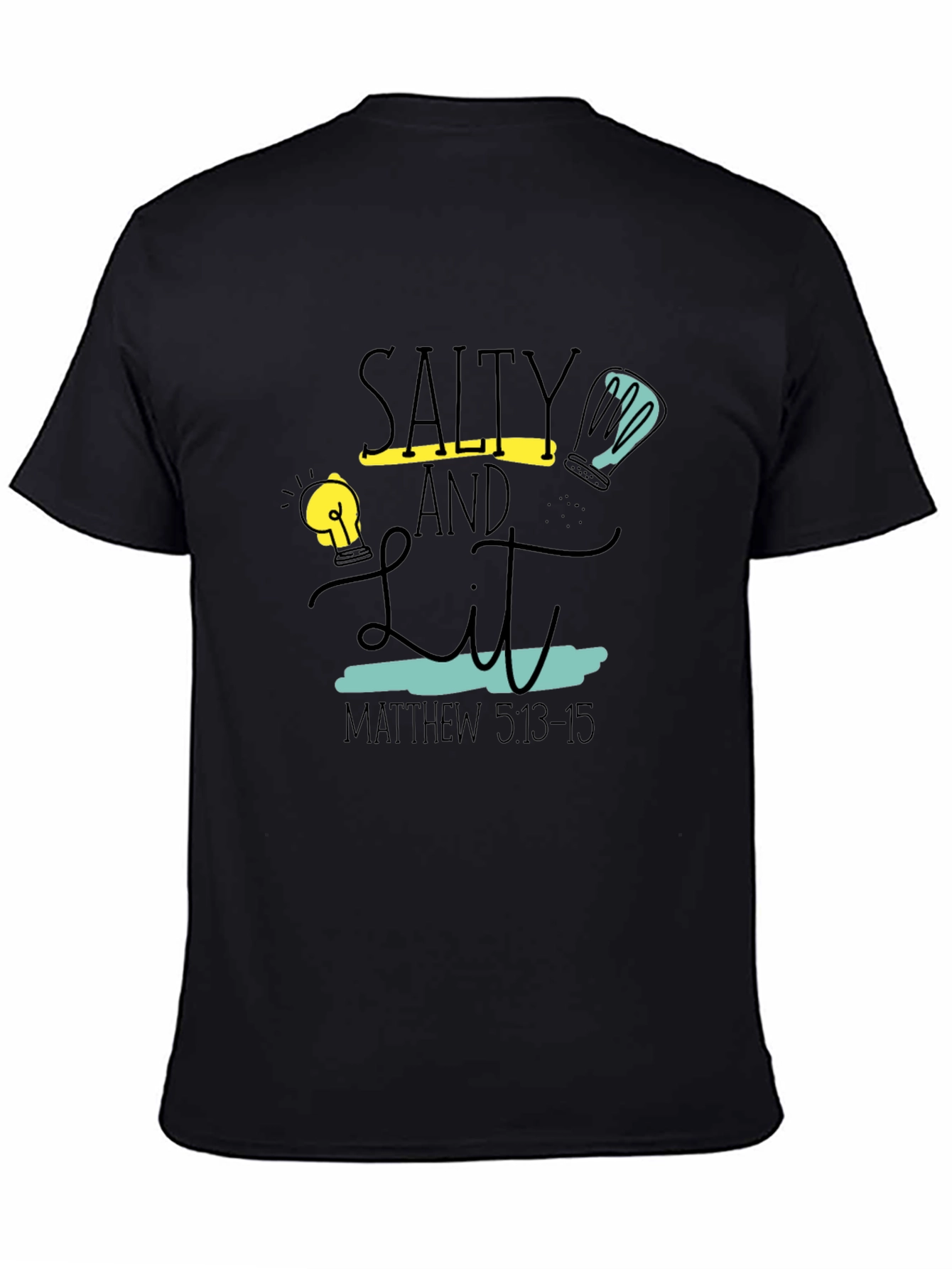 Black Salty and Lit T-Shirt - Matthew 5:13-15 view 4