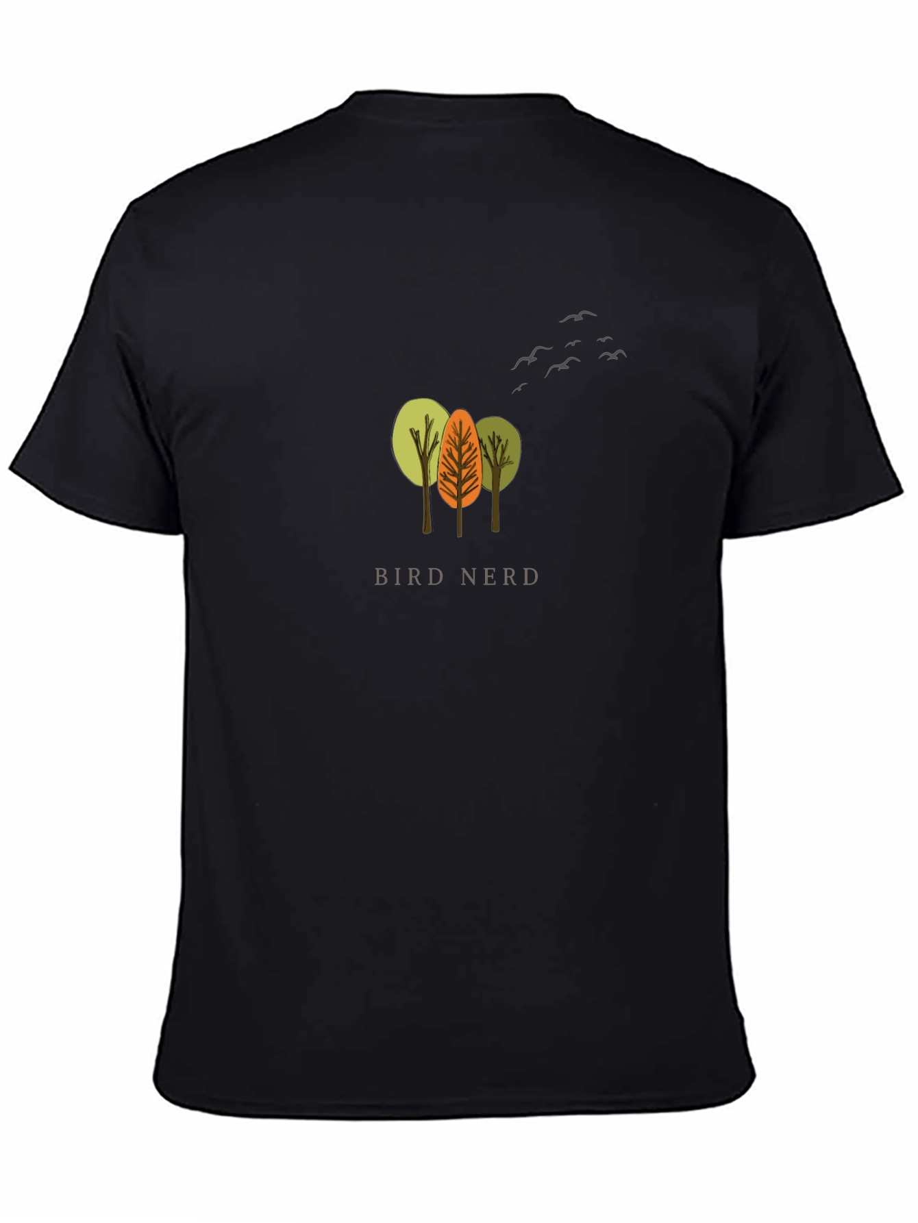 Black Bird Nerd Graphic Tee - Nature Lover's T-Shirt view 4