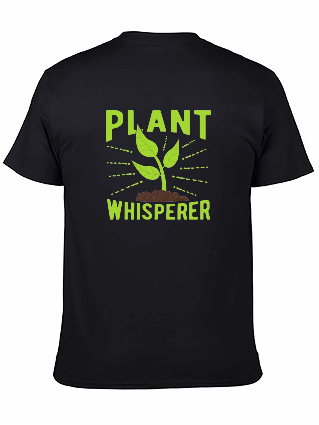 Black Plant Whisperer Graphic Tee - Black Cotton T-Shirt view 4