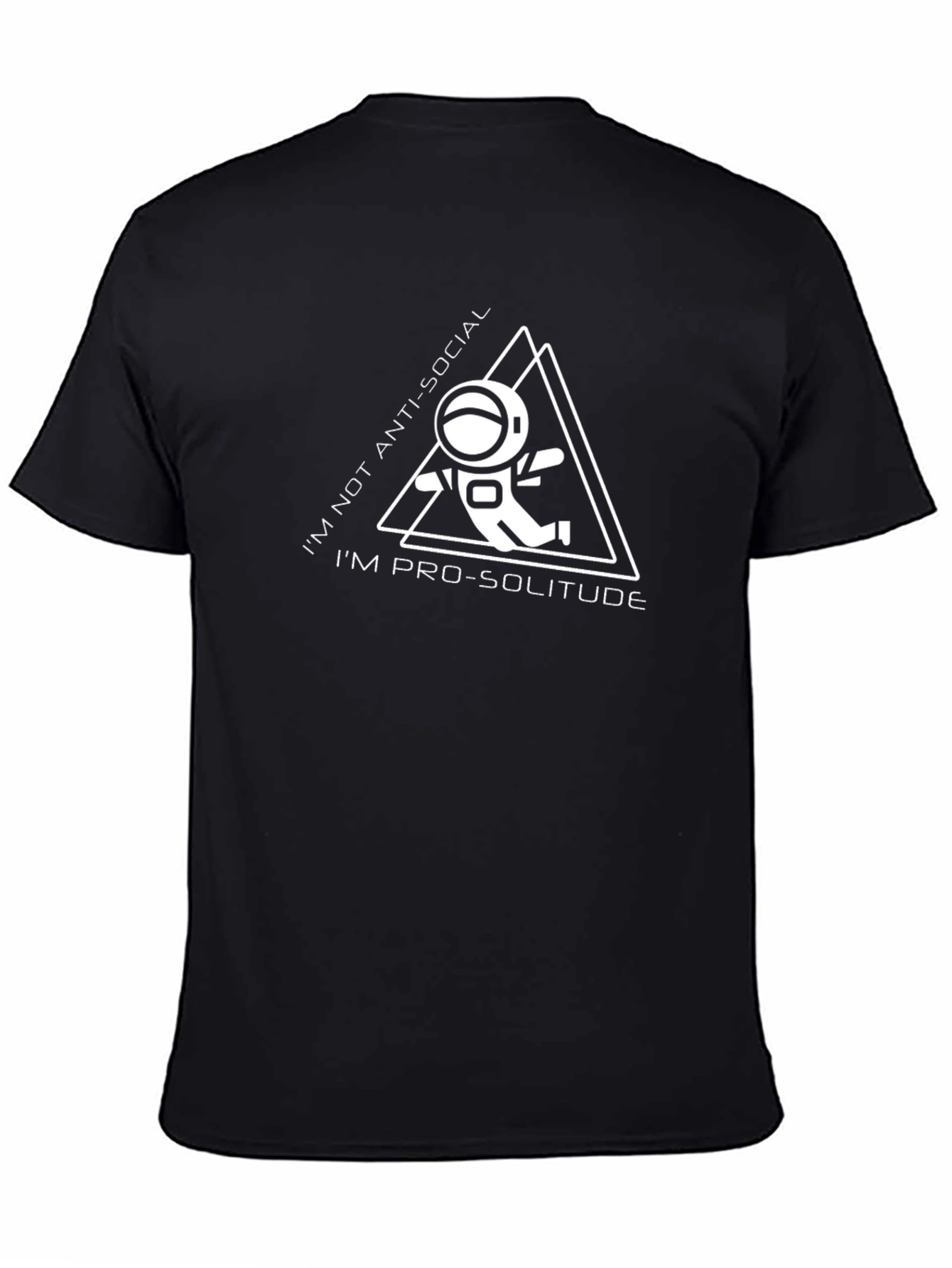 Black Pro-Solitude Astronaut Graphic Tee - Black view 4