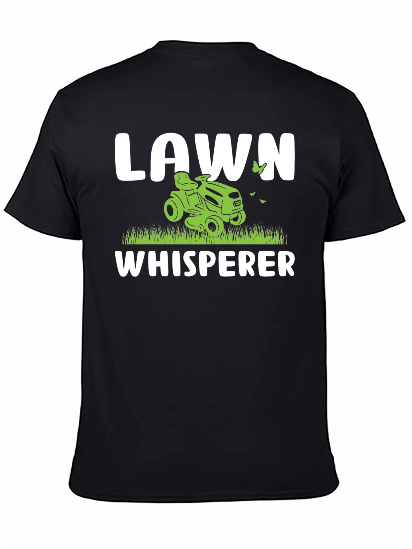 Black Lawn Whisperer Graphic Tee - Gardening Humor Shirt view 4
