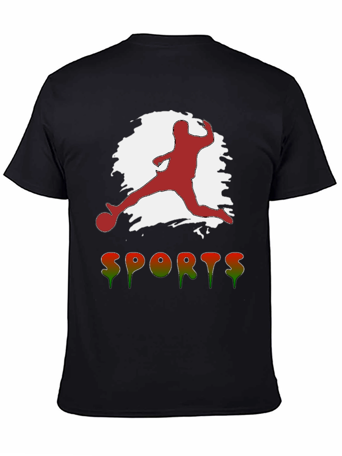Black Sports Themed Graphic Tee view 4