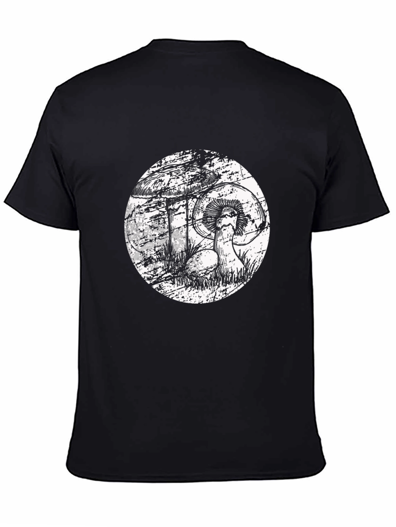 Black Mushroom Graphic Tee - Unique Design, Casual Style view 4