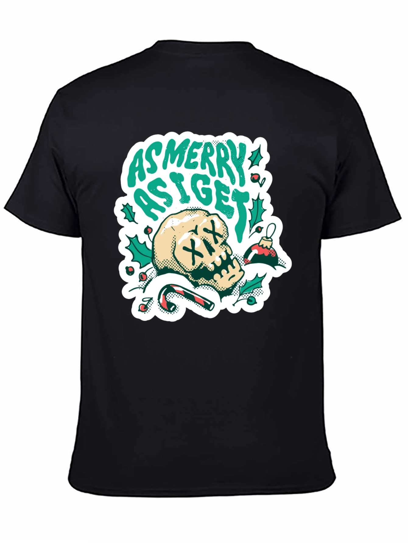 Black As Merry As I Get Graphic Tee view 4
