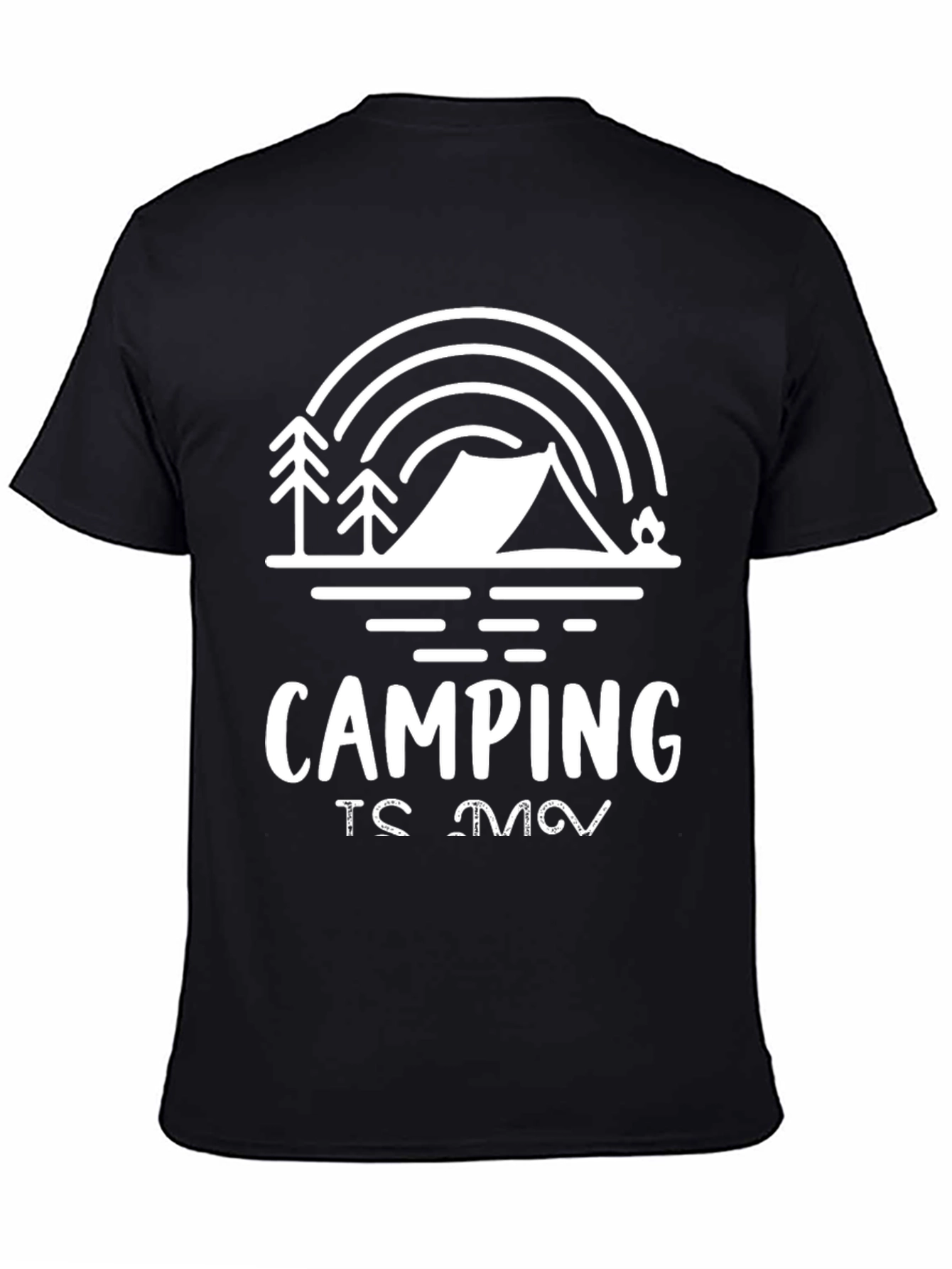 Black Camping is My Happy Place Graphic Tee view 4