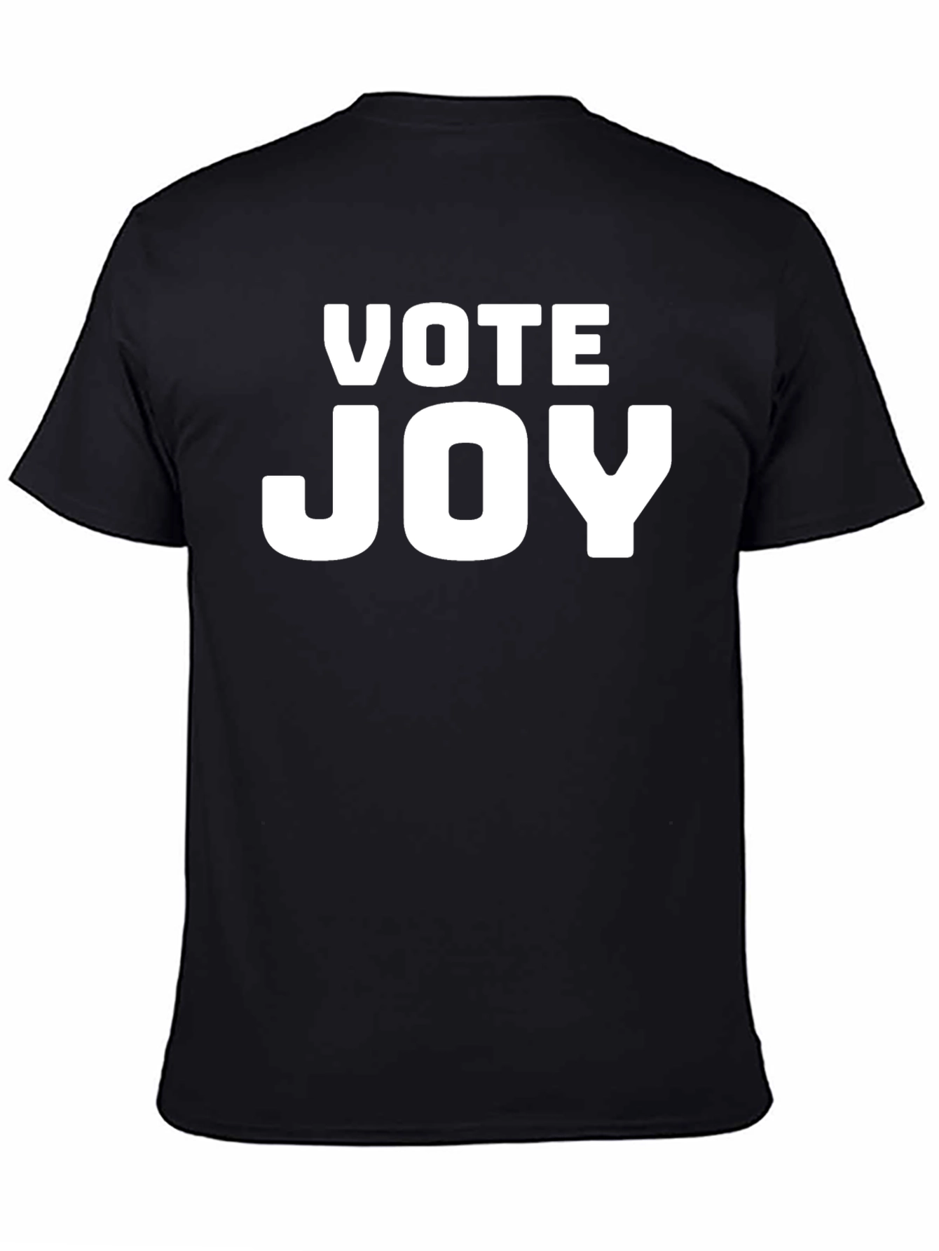 Black Vote Joy T-Shirt - Black Crew Neck Tee view 4