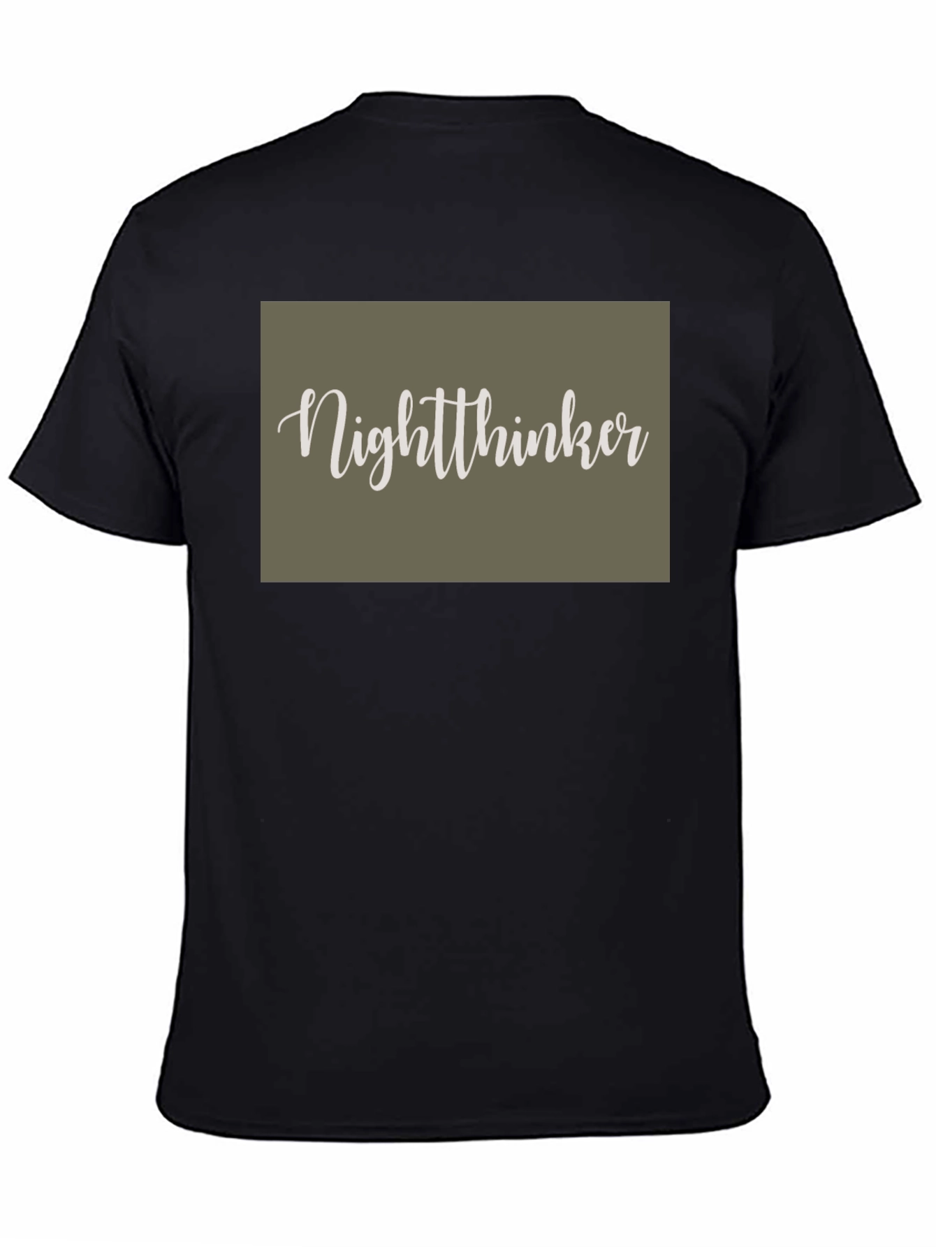 Black Nightthinker Graphic Tee - Soft Black Cotton view 4