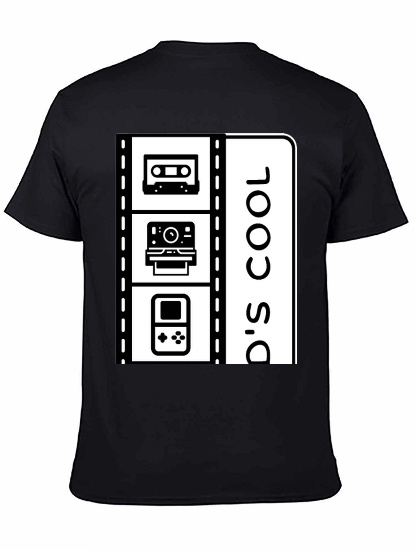 Black 90's Cool Nostalgic T-Shirt view 4