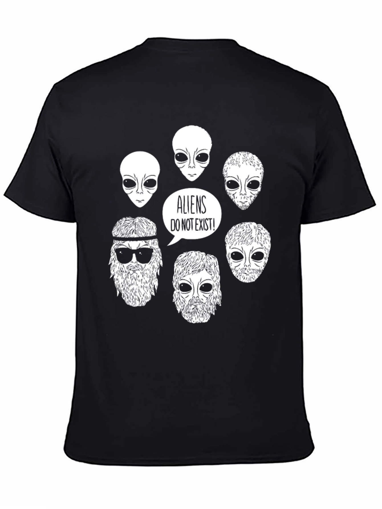 Black Aliens Do Not Exist Graphic Tee view 4