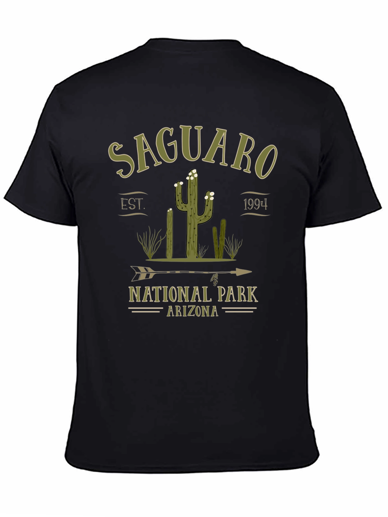 Black Saguaro National Park Arizona T-Shirt view 4