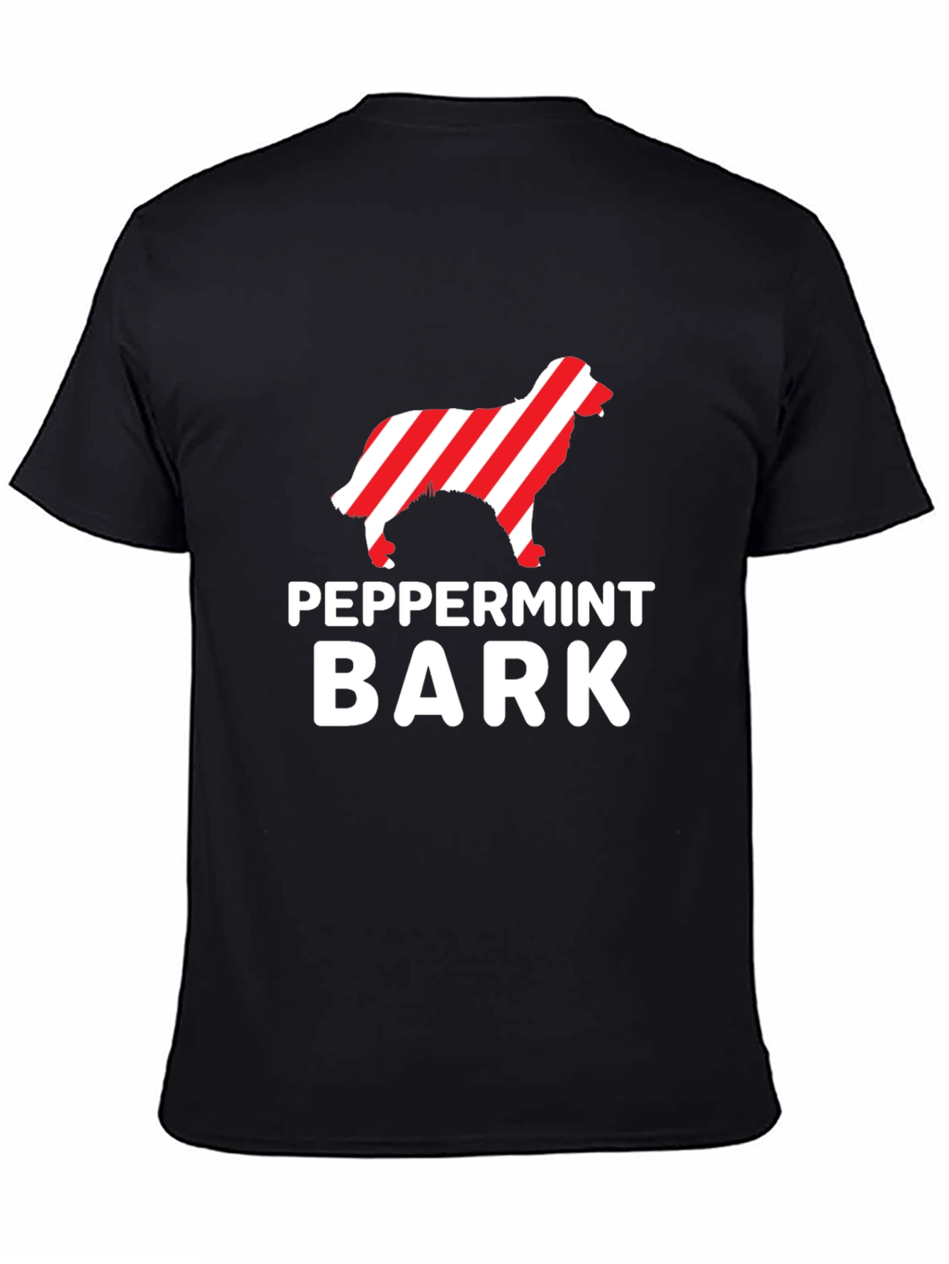 Black Peppermint Bark Dog Lover Black Tee view 4
