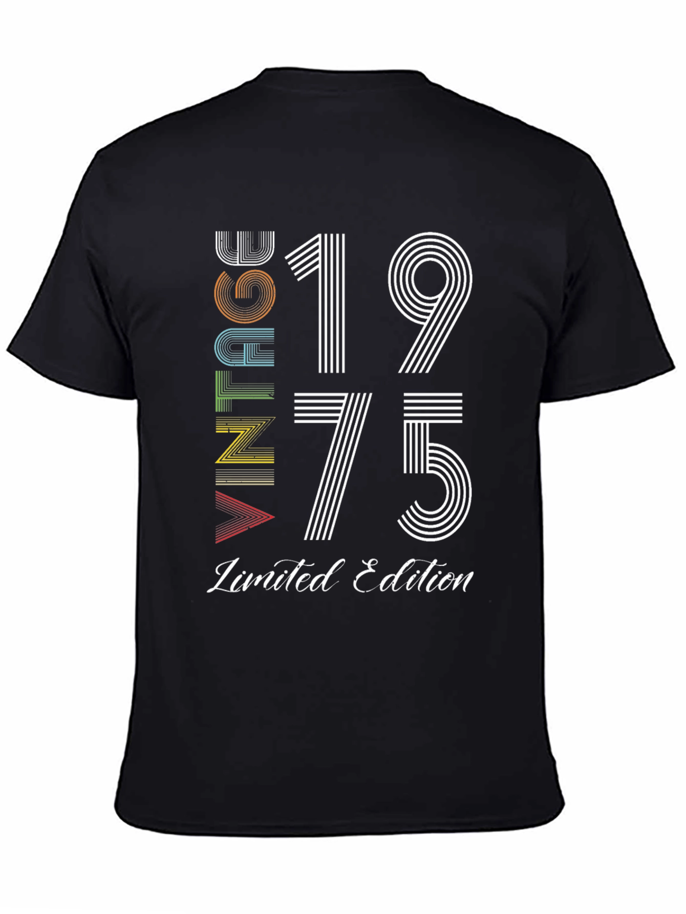 Black Vintage 1975 Limited Edition Graphic T-Shirt view 4