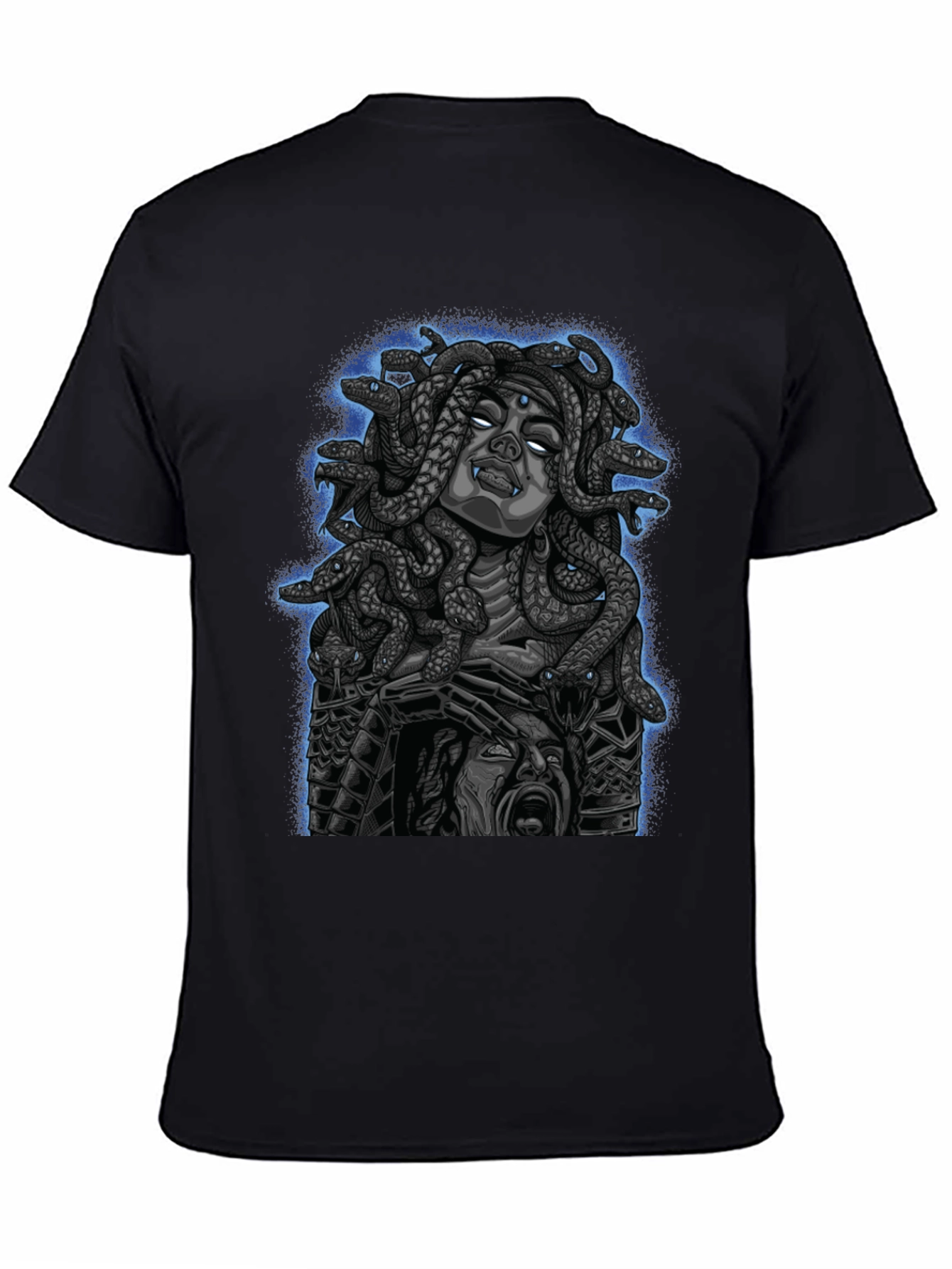 Black Medusa Graphic Print Tee - Mythical Style view 4