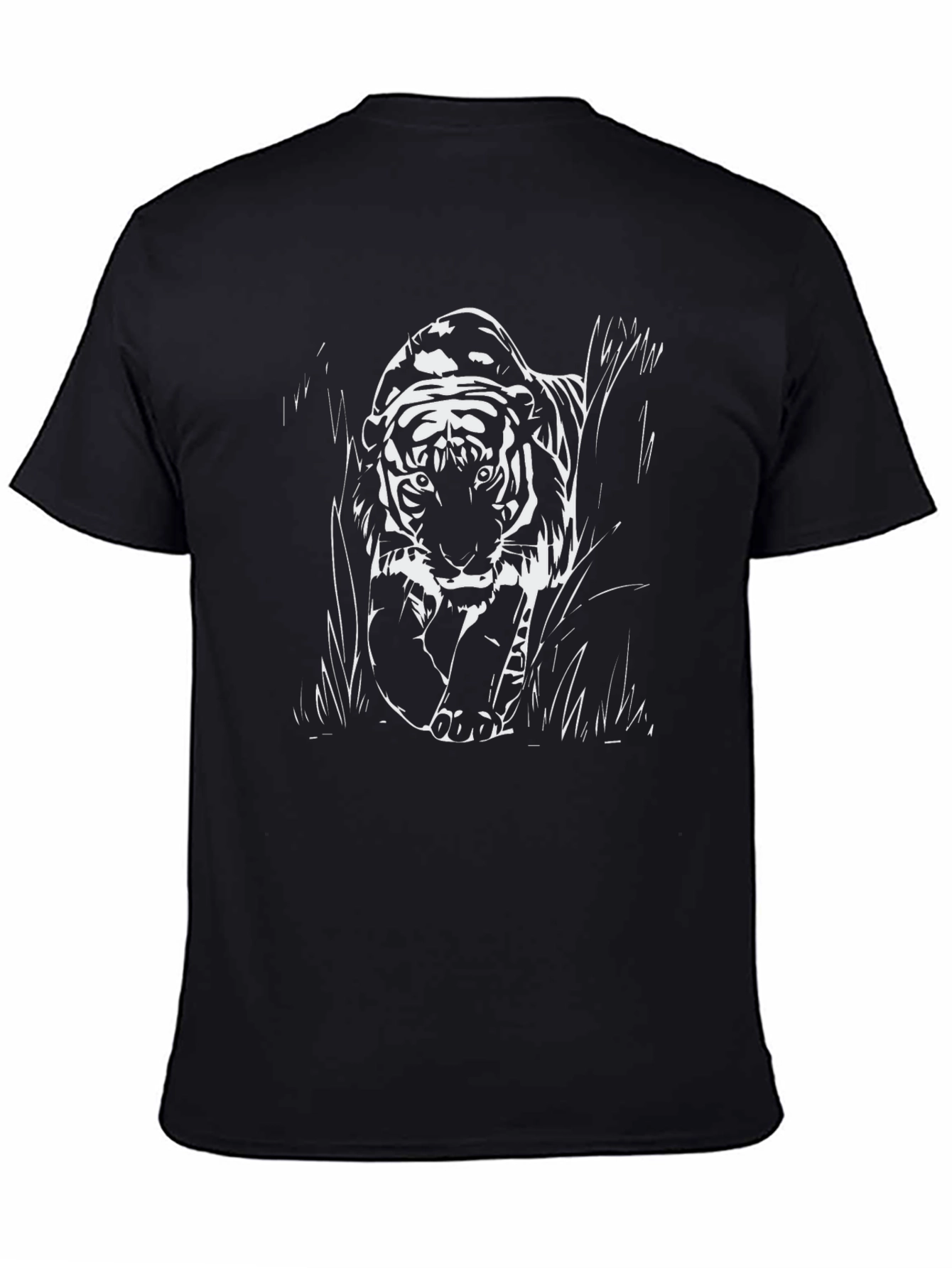 Black Black Tiger Graphic Tee - Urban Cool view 4