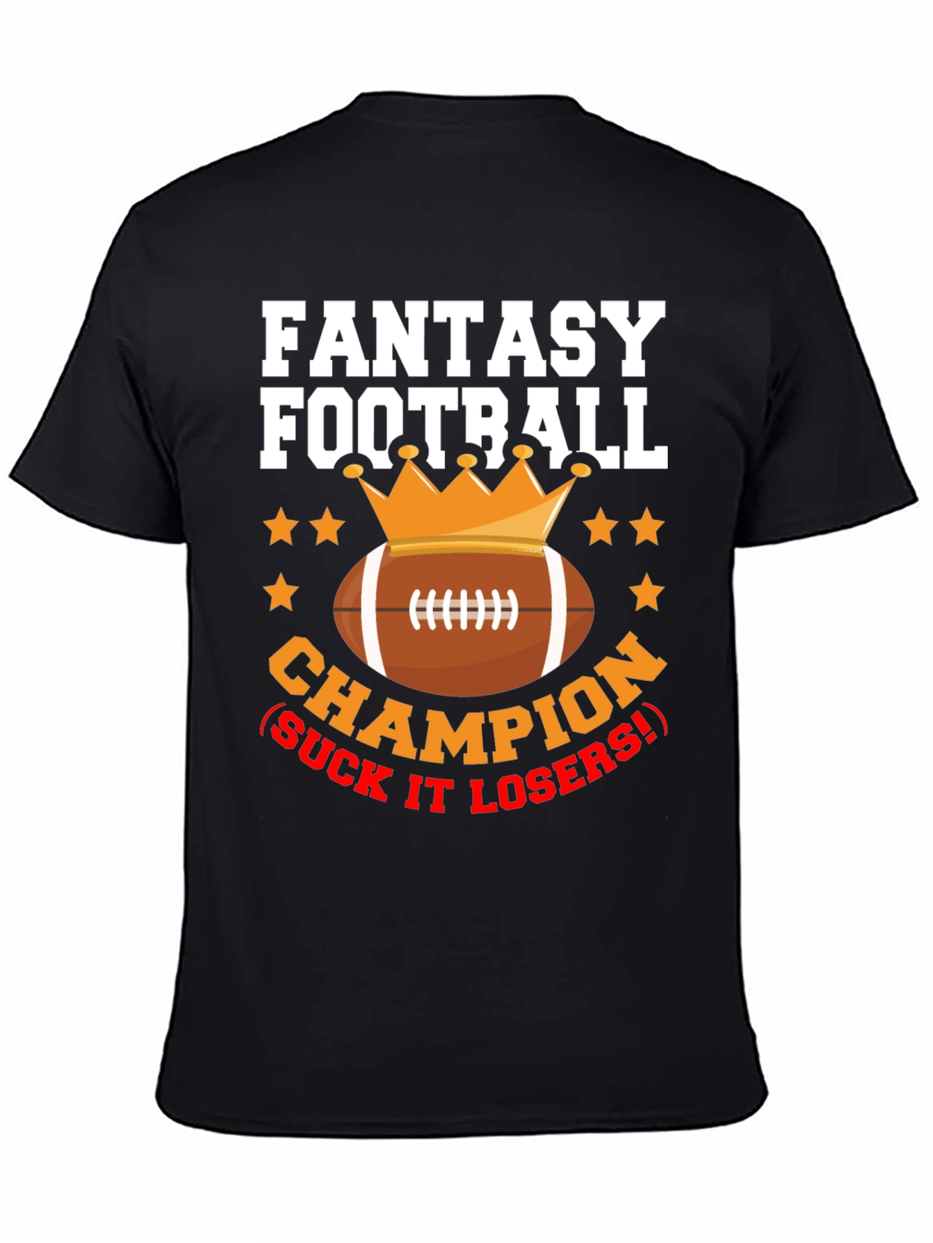 Black Fantasy Football Champion Graphic Tee view 4