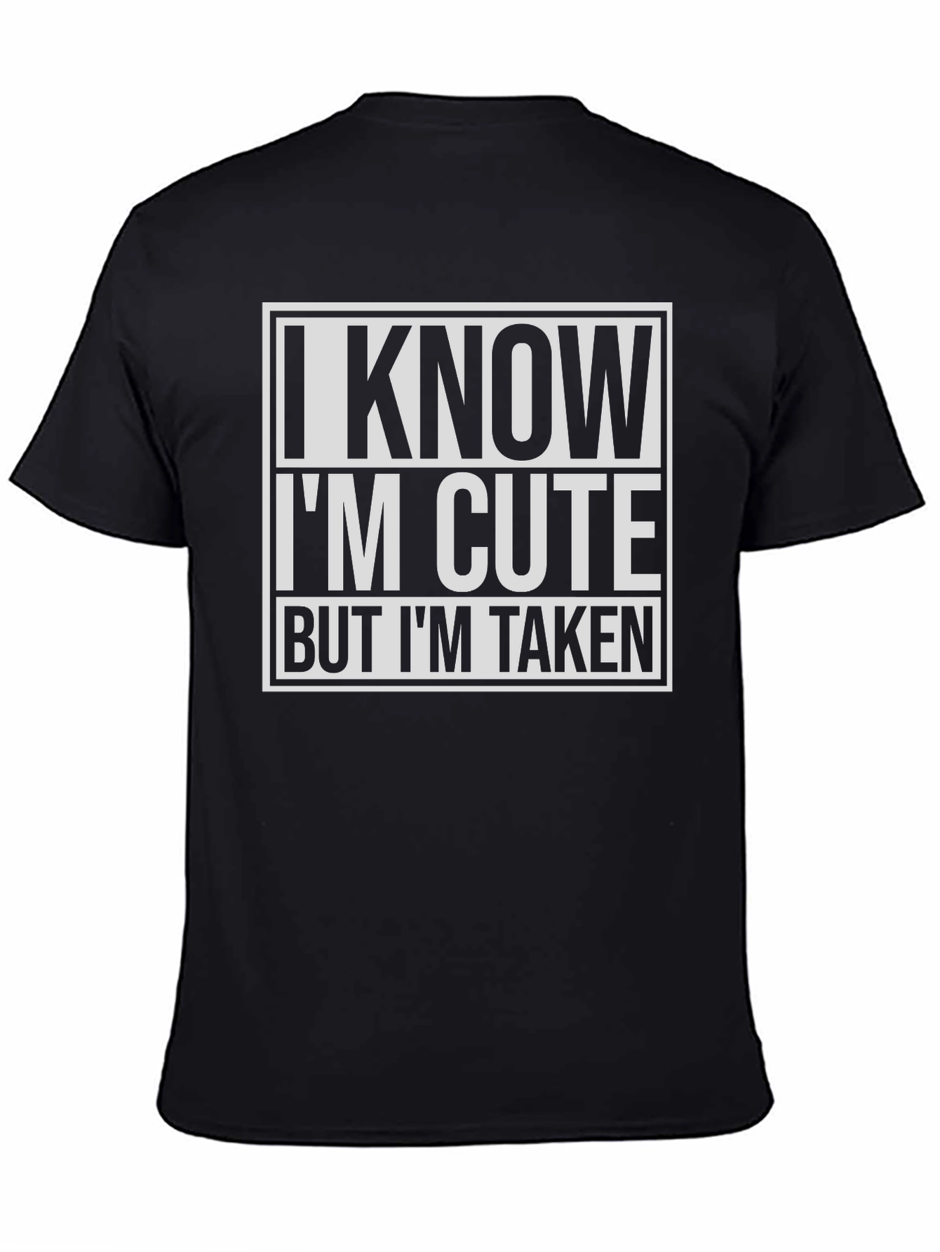 Black I Know I'm Cute T-Shirt - Stylish Graphic Tee for Men view 4